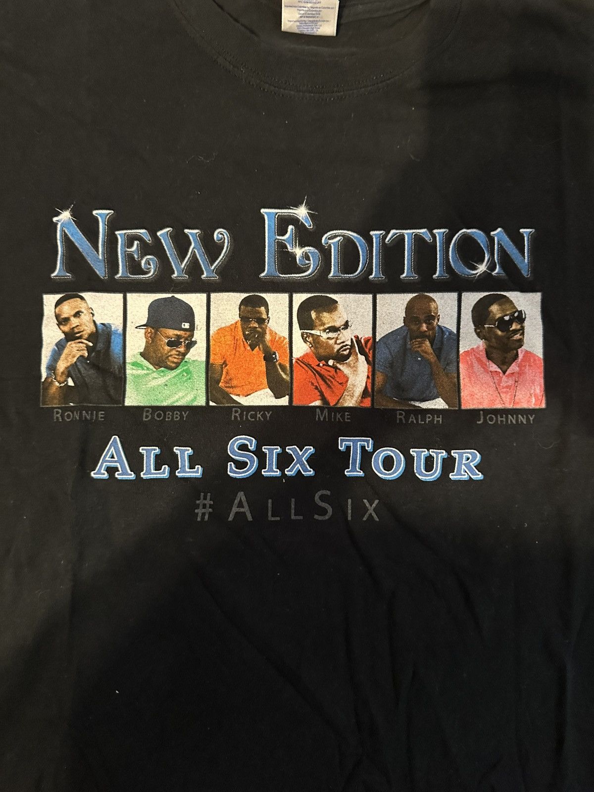 Vintage NEW EDITION ALL SIX TOUR Band T-shirt, Men's XL Size US XL / EU 56 / 4 - 2 Thumbnail