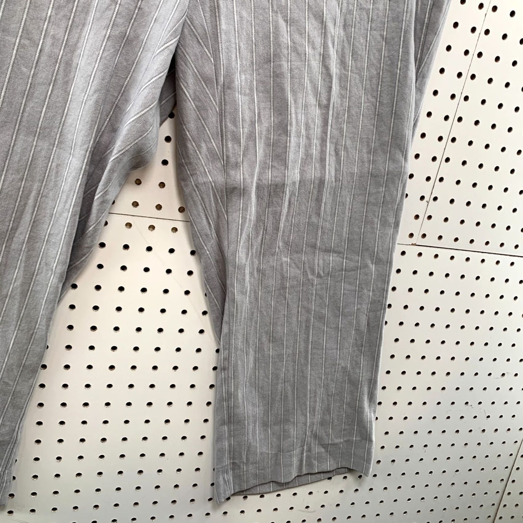 J. Jill J Jill Pants Womens 18 Tall Gray Striped Linen Stretch NWT Size 40" / US 18 - 5 Thumbnail