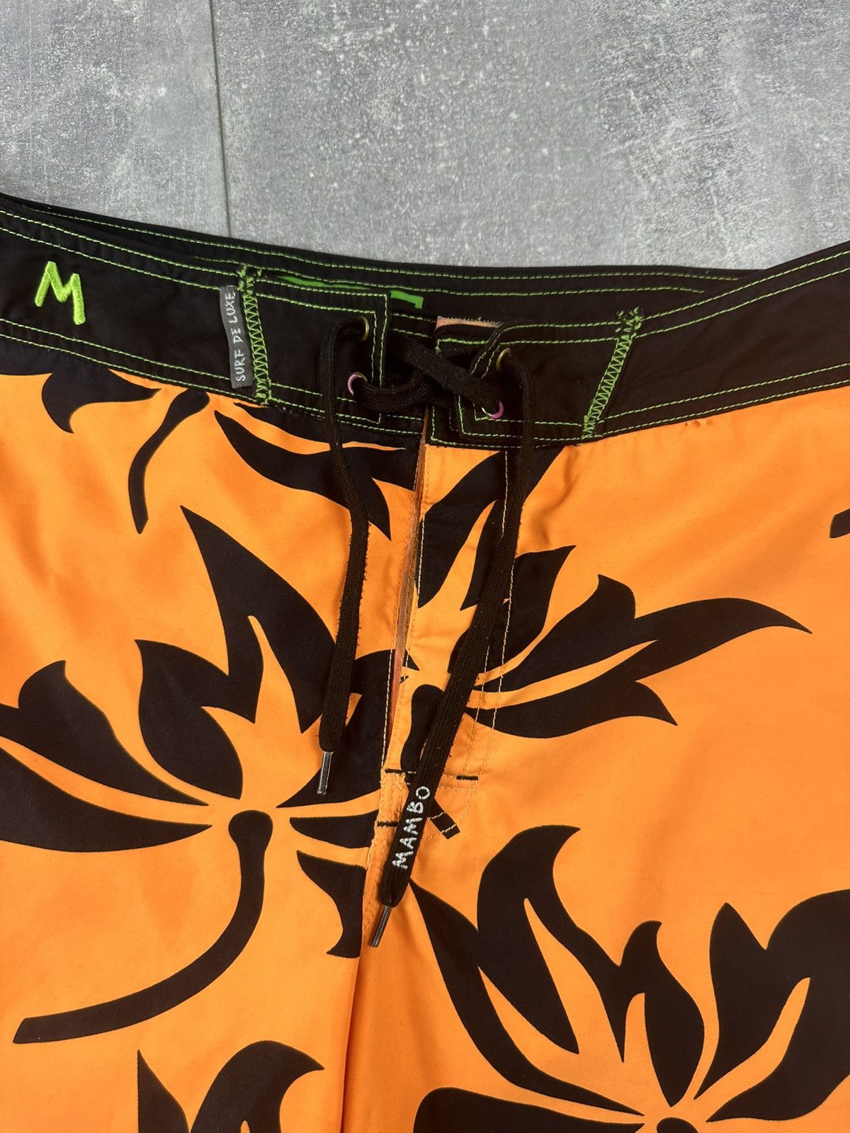 Mambo Mambo Surf Orange Board Short Floral Overprint Y2K Size US 32 / EU 48 - 10 Thumbnail