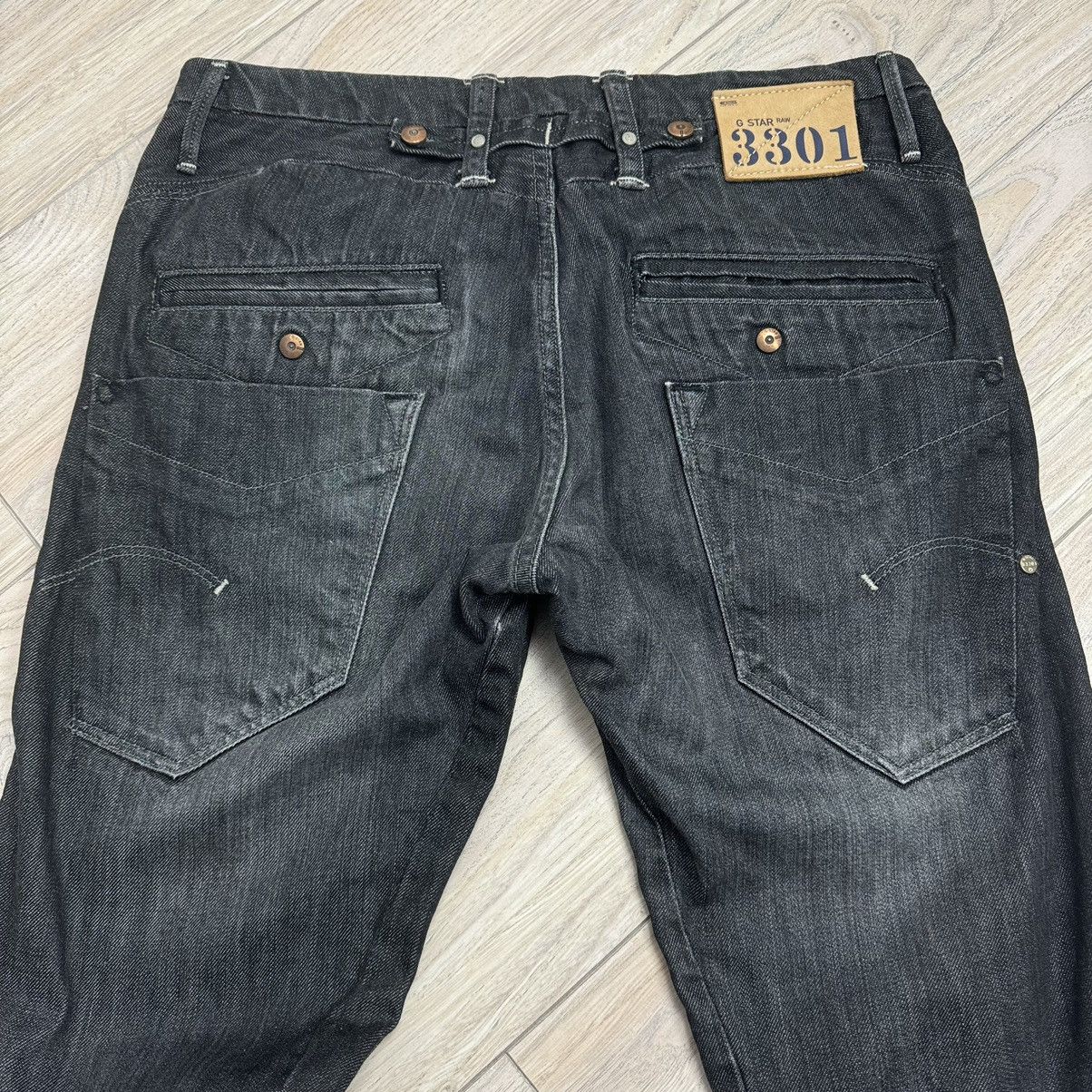 G-Star Vintage Y2K Gstar Muse Jack Avant Garde Black Denim Jeans Size 29" - 17 Thumbnail