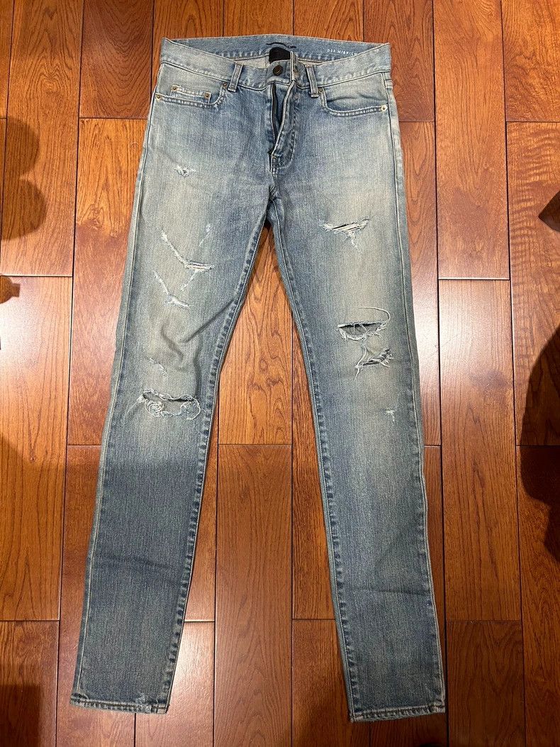 Saint Laurent Paris Saint laurent paris 16ss D02 Knife Cut Mud Dye Jeans 2506-N Size US 30 / EU 46 - 1 Thumbnail