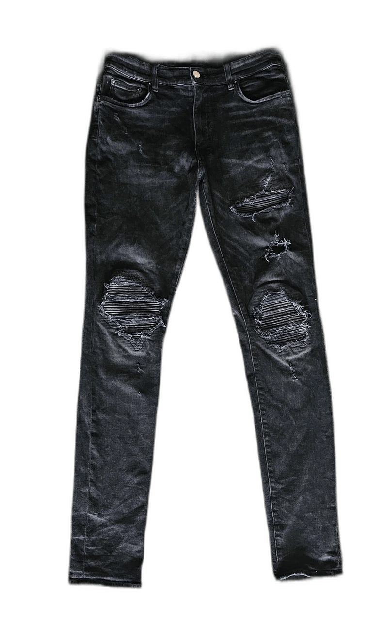 Amiri Amiri Distressed Black Denim Jeans Size US 31 - 1 Thumbnail