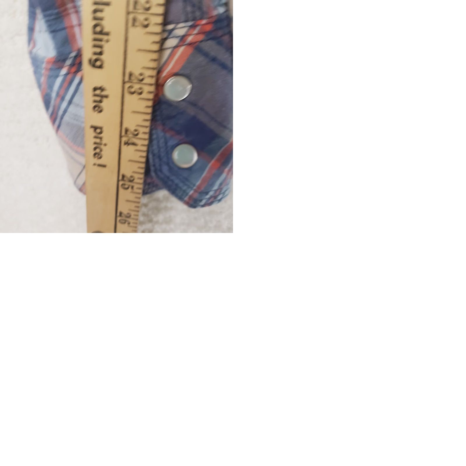 True Religion True Religion Shirt Men L Blue Plaid Pearl Snap Western Long Sleeve Cotton Twill Button-Up Casual Workwear Party/Cocktail Mens Size US L / EU 52-54 / 3 - 10 Thumbnail