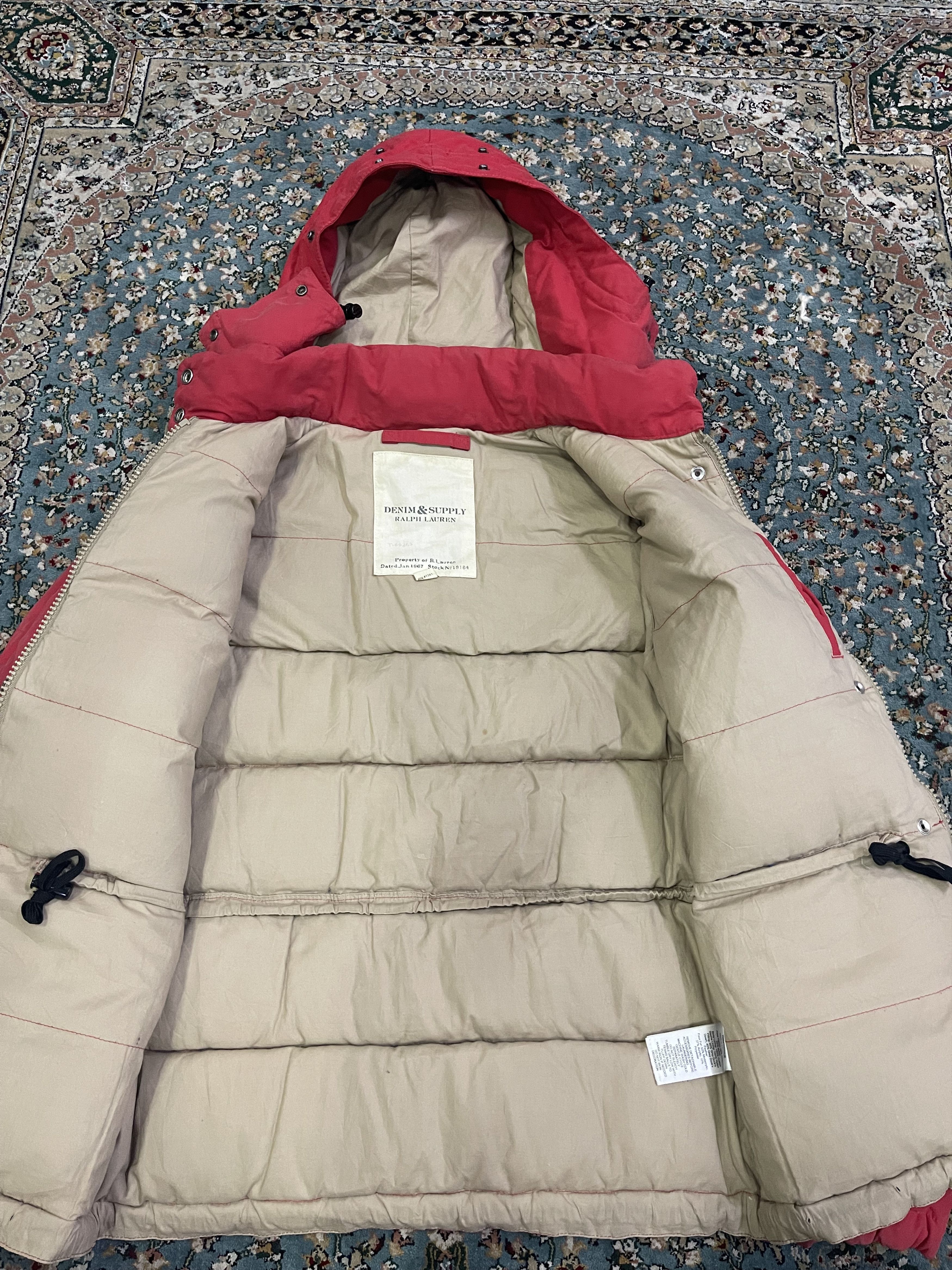 Denim & Supply Ralph Lauren Red Balaclava Down Puffer Jacket Size US XS / EU 42 / 0 - 13 Thumbnail