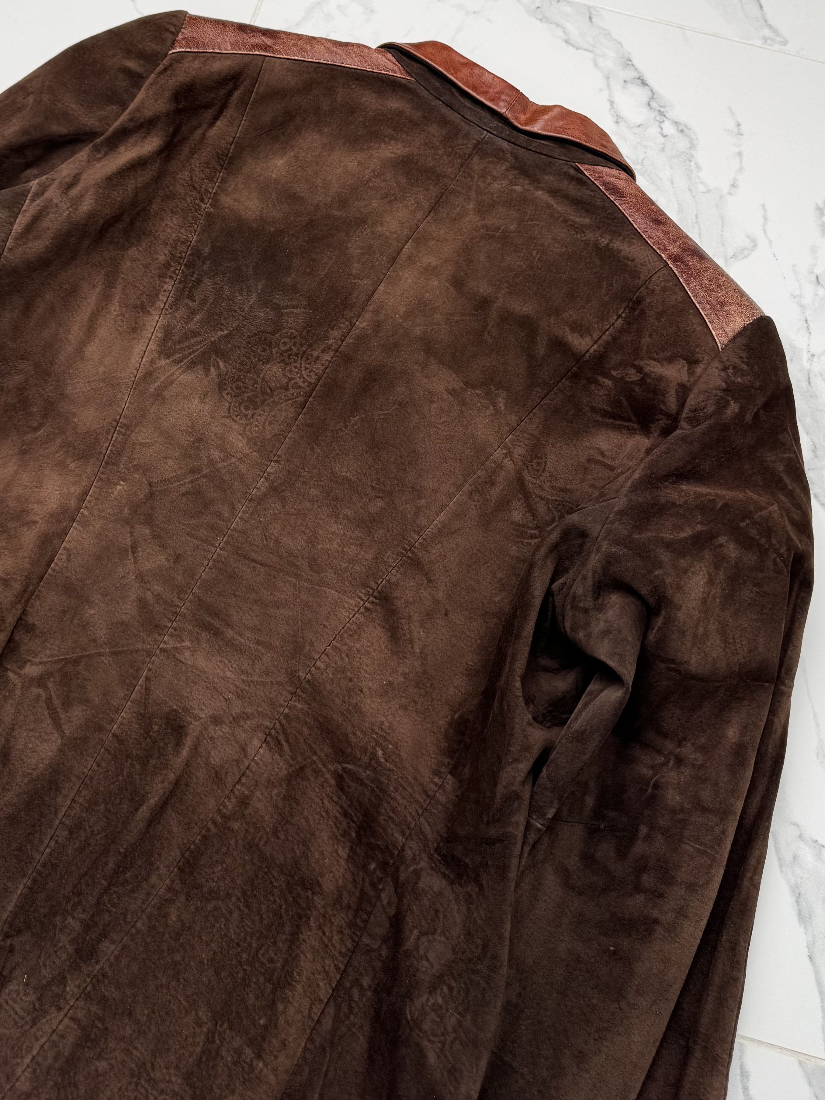 Vintage Women Brown Leather Jacket Y2K Vintage Zip Up Fitted Size L / US 10 / IT 46 - 11 Thumbnail