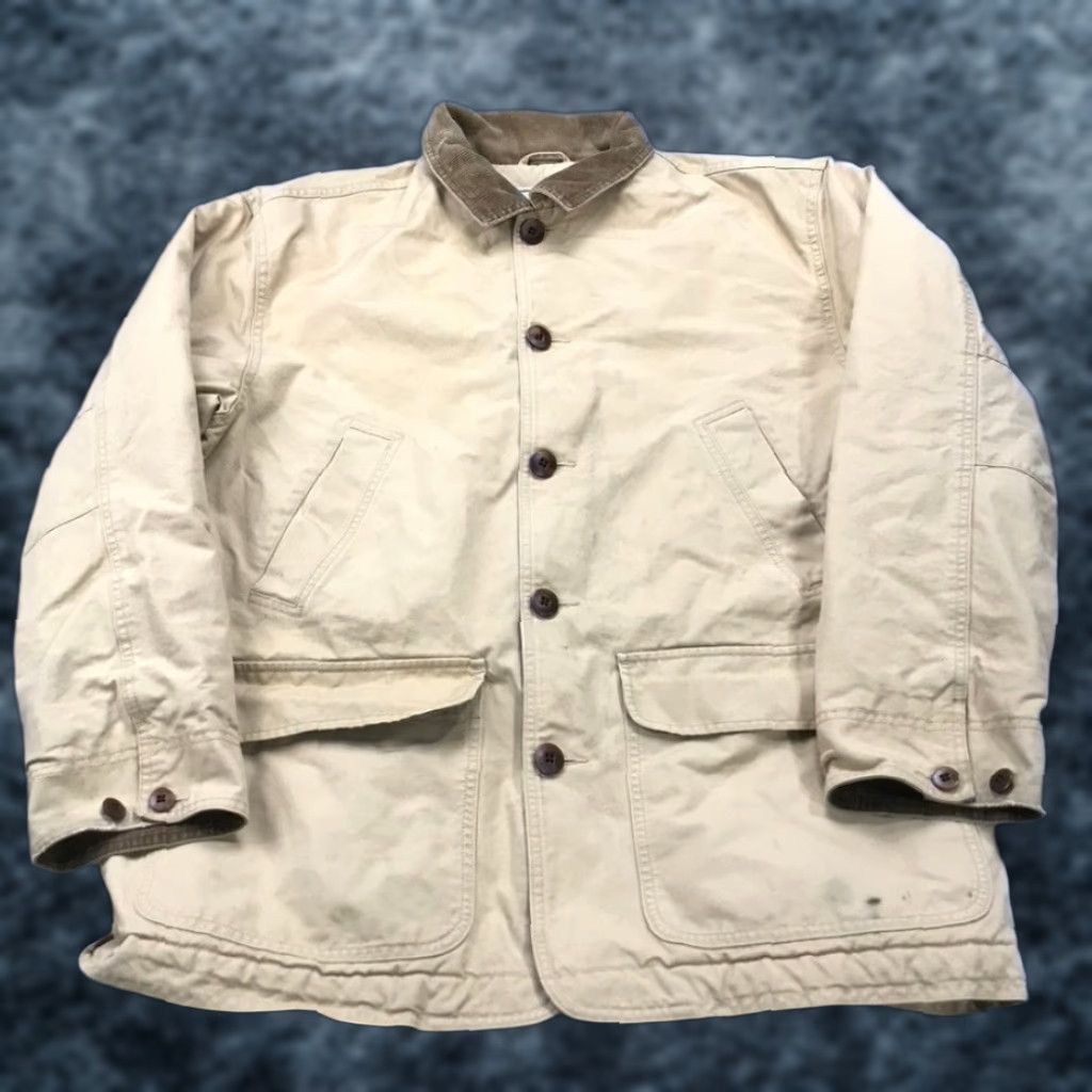 Vintage VINTAGE L.L. Bean Jacket Men Large Brown Barn Chore Coat Heavy Workwear Canvas Cotton Lined 90s Outdoor 80s? Size US L / EU 52-54 / 3 - 1 Thumbnail