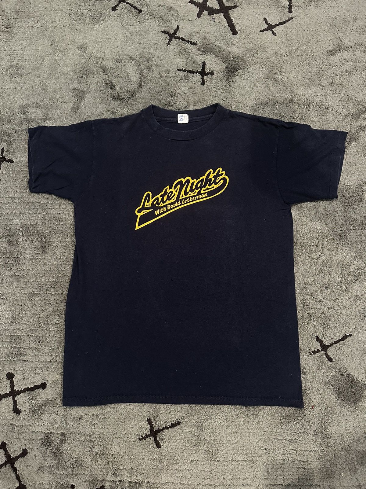 Vintage RARE! VINTAGE 1980s LATE NIGHT WITH DAVID LETTERMAN SHIRT Size US L / EU 52-54 / 3 - 1 Thumbnail