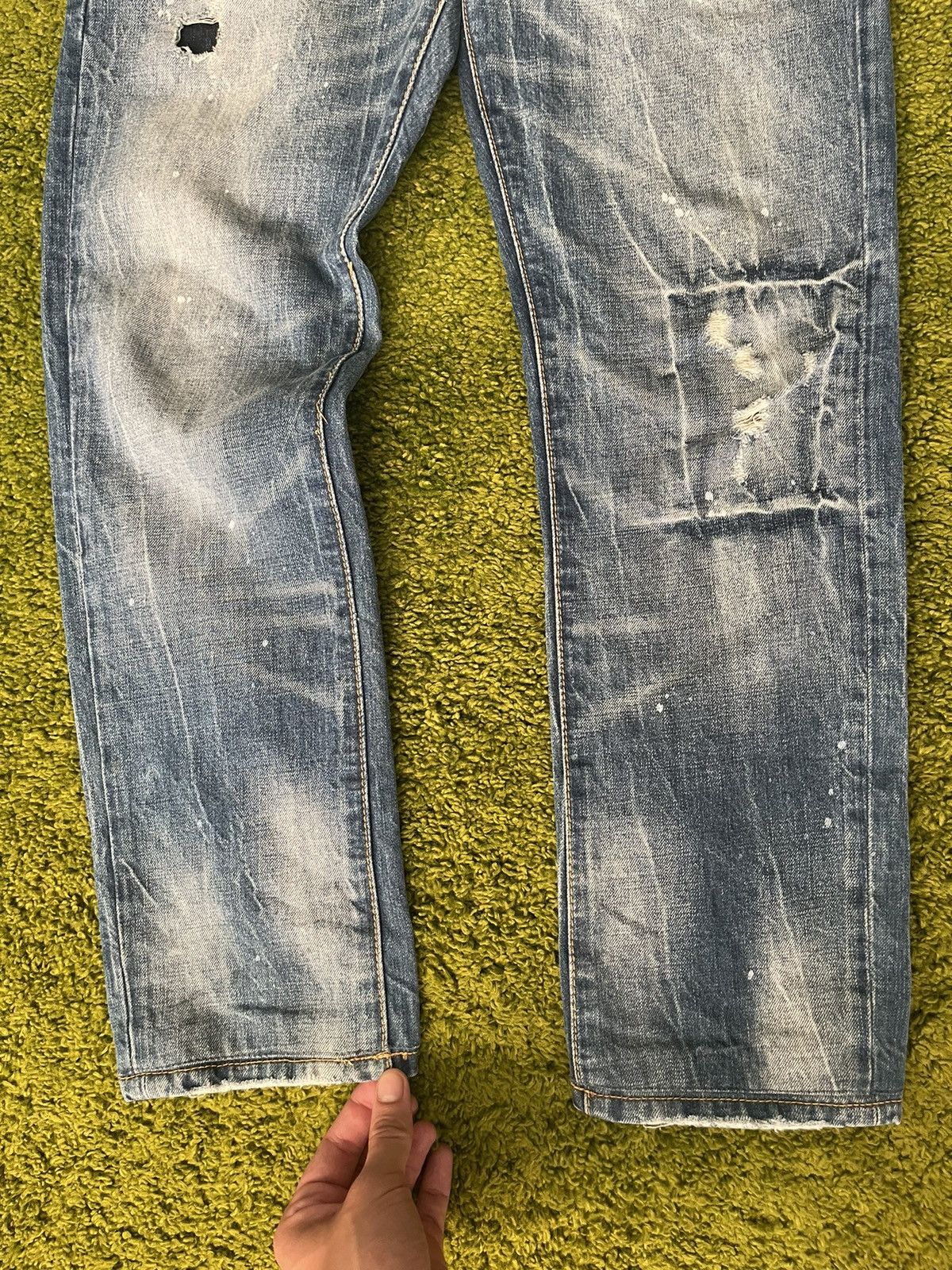 Designer × Dsquared2 Dsquared2 avant garde factry faded denim jeans Size US 32 / EU 48 - 4 Thumbnail