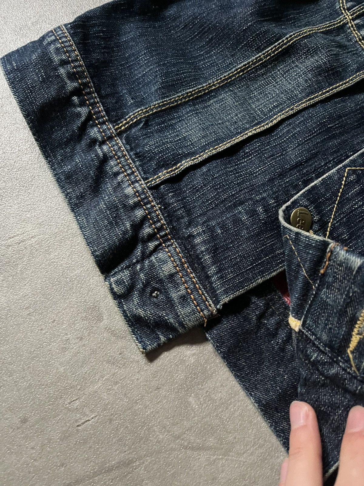 Lee Lee 100 J denim jacket navy very rare 70s Size US L / EU 52-54 / 3 - 10 Thumbnail