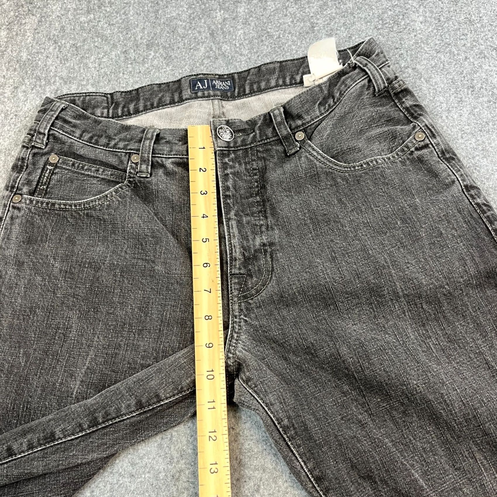 Vintage Armani Jeans Jeans Regular Straight 32 Dark Wash Grey Stretch GA Mens Casual 5-Pocket Design Size US 32 / EU 48 - 5 Thumbnail