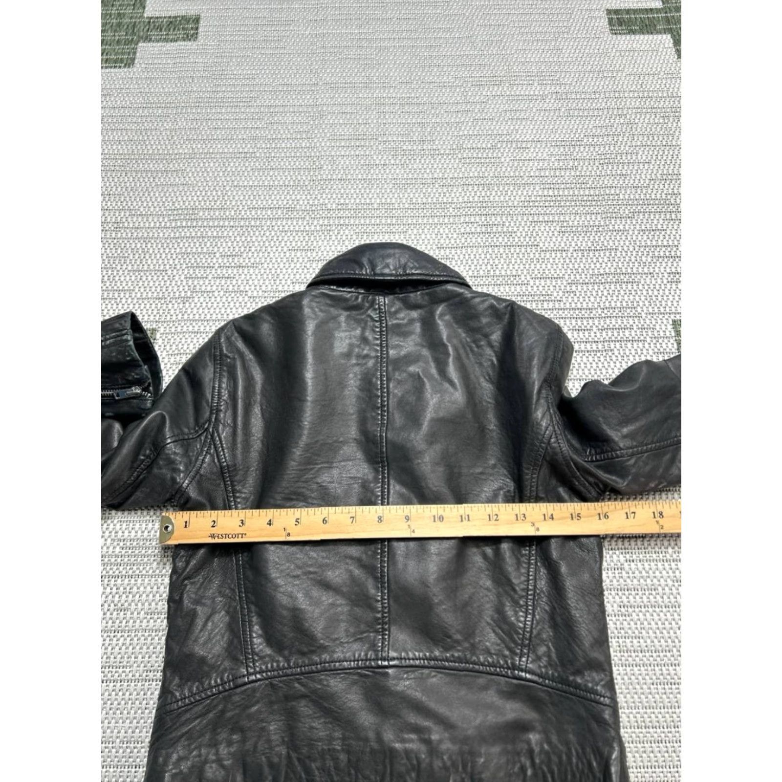J.Crew J.CREW Moto Jacket Womens XXS Black Leather Cropped Fit Asymmetric Zip Jacket Size XXS / US 00 / IT 34 - 5 Thumbnail
