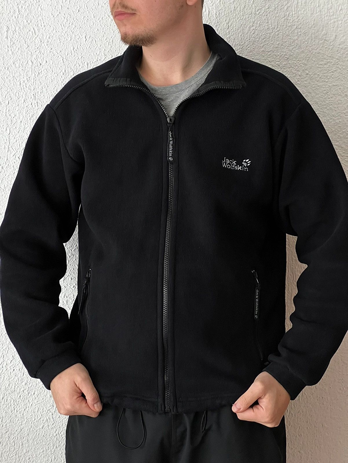 Vintage Jack Wolfskin Fleece Jacket Black Outdoorlife