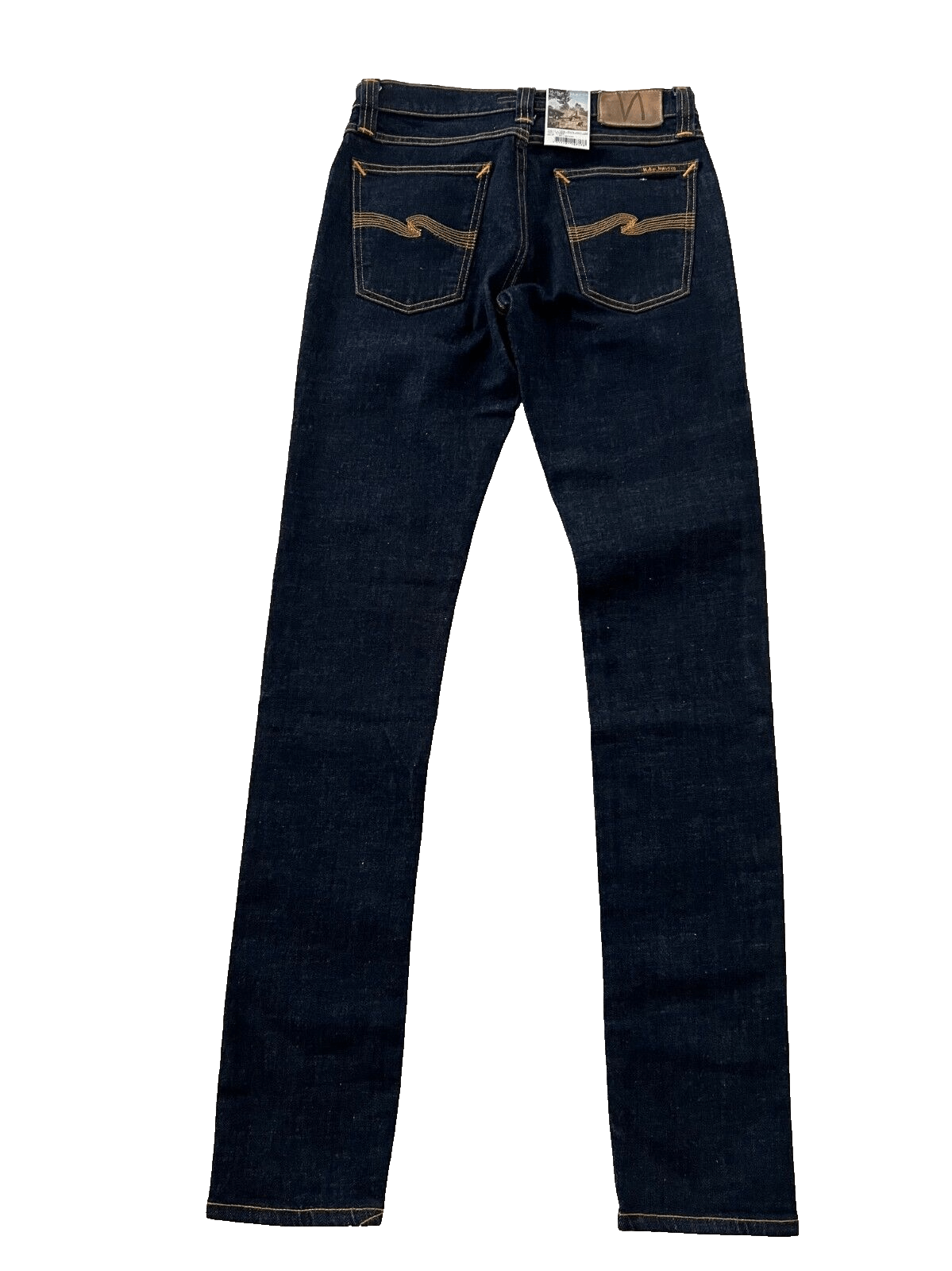 Nudie Jeans Nudie Tight Long John Denim Jeans Organic Twill Rinsed (27) Size US 27 - 3 Thumbnail