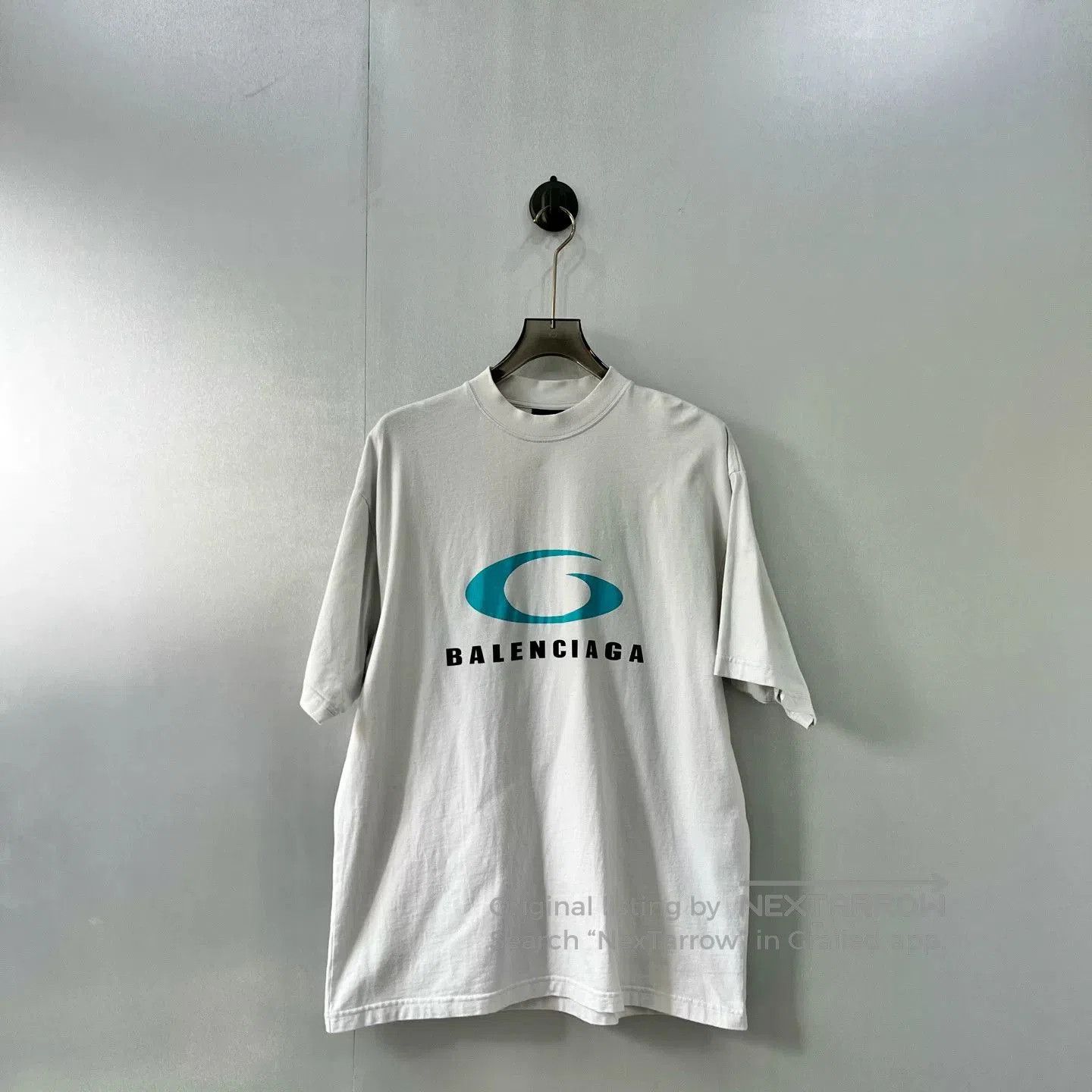 Balenciaga Balenciaga White Blue Short Sleeve T-shirt. Size US S / EU 44-46 / 1 - 1 Thumbnail