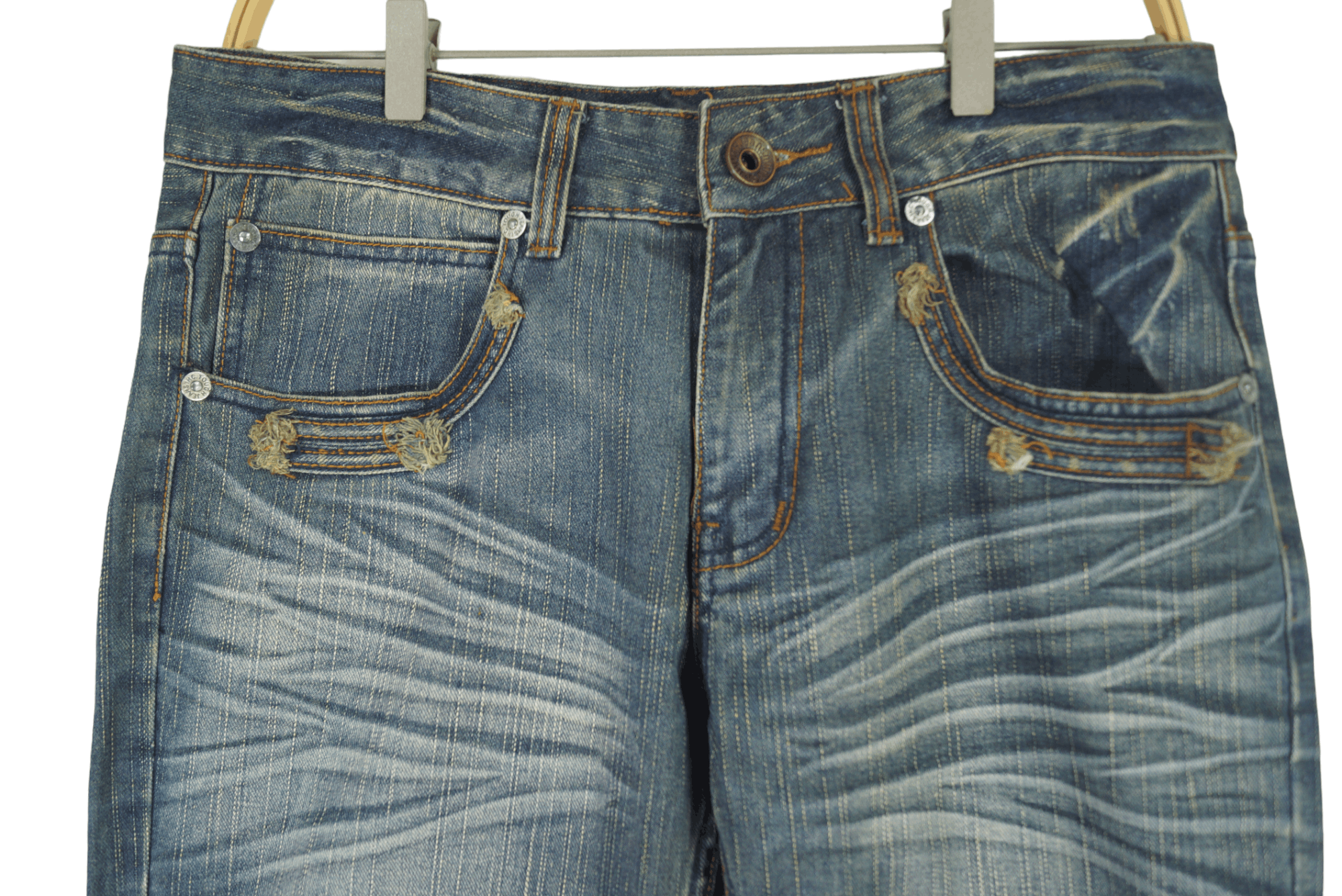 Other Rare Denim Tough Jeansmith Nice Design Size US 35 - 2 Thumbnail