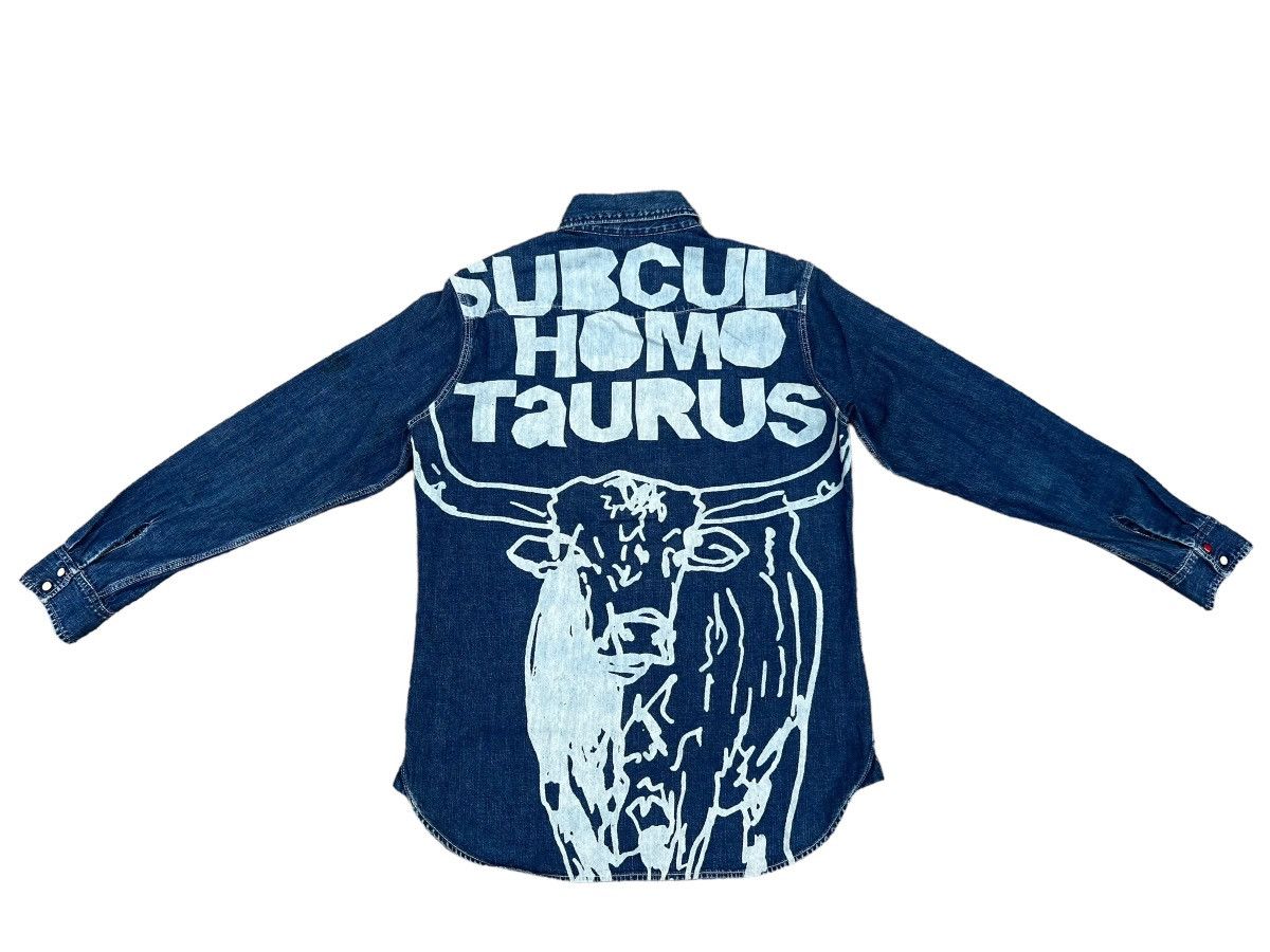 Paul Smith × Vintage Vintage Paul Smith Red Ear Subcul Homo Taurus Denim Shirt Size US L / EU 52-54 / 3 - 2 Thumbnail