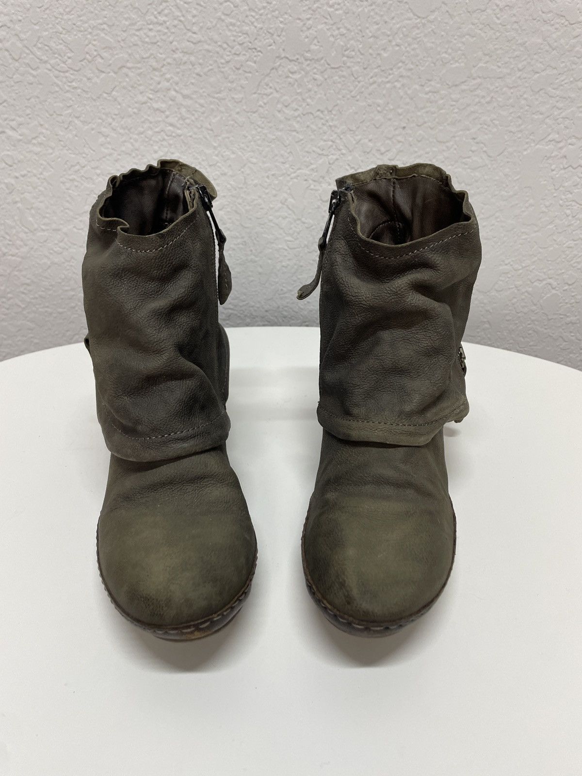 A.S.98 Vintage Italian AS 98 Rick Owens Style Leather Biker Boots Size US 8 / IT 38 - 5 Thumbnail