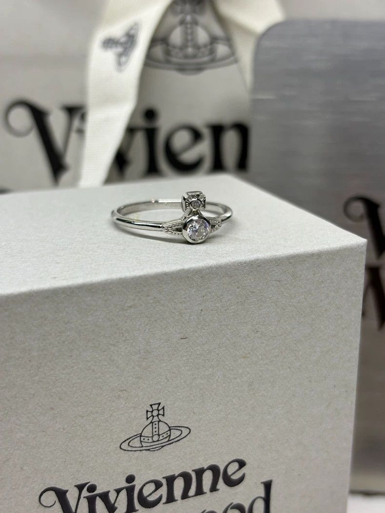 Vivienne Westwood Vivienne Westwood Classic Saturn Crystal Rings Size ONE SIZE - 3 Thumbnail