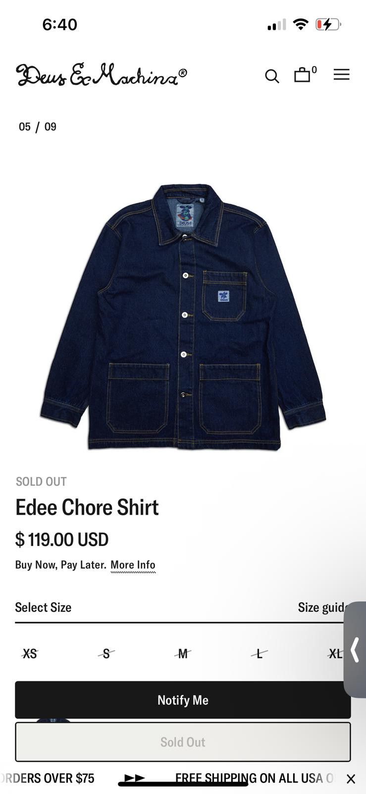 Deus Ex Machina Men's Denim Jacket