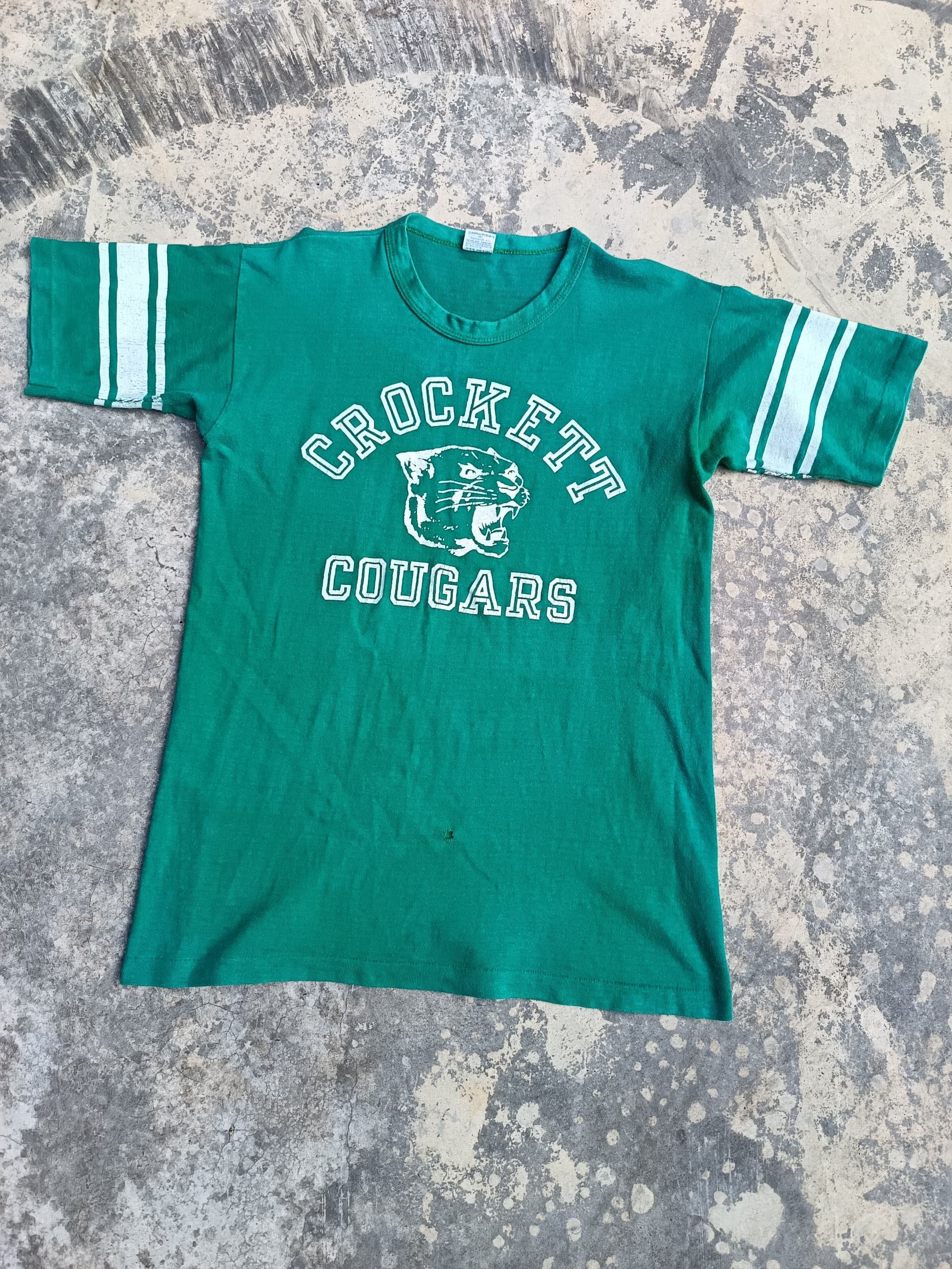Champion × Vintage . vintage 70's champion crockett cougars T-Shirt Size US S / EU 44-46 / 1 - 1 Thumbnail