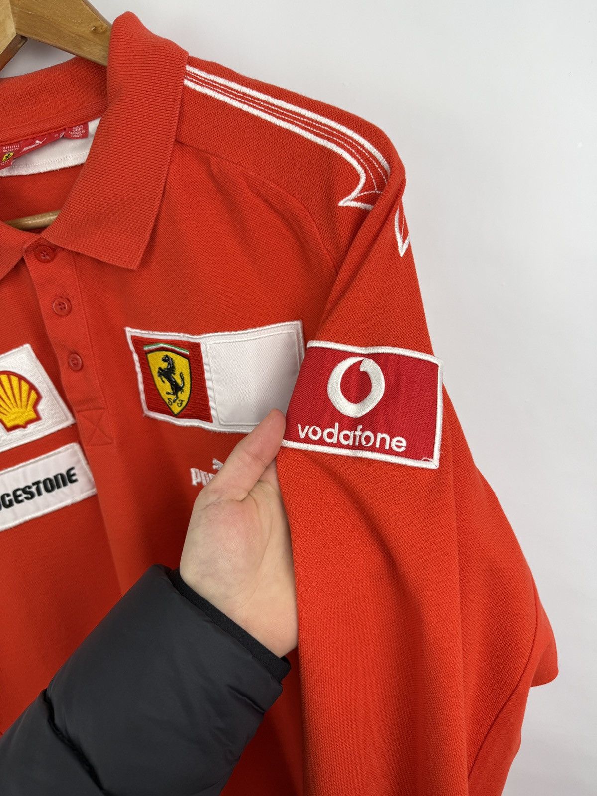 Ferrari × Puma 🇮🇹 Vintage 00s Puma Ferrari Vodafone Bridgestone Schumacher Size US XXL / EU 58 / 5 - 6 Thumbnail