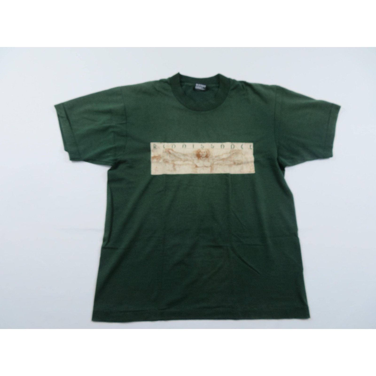 Fruit Of The Loom Renaissance Vitruvian Man Leonardo Da Vinci Shirt M-L 1990s Size US M / EU 48-50 / 2 - 1 Thumbnail
