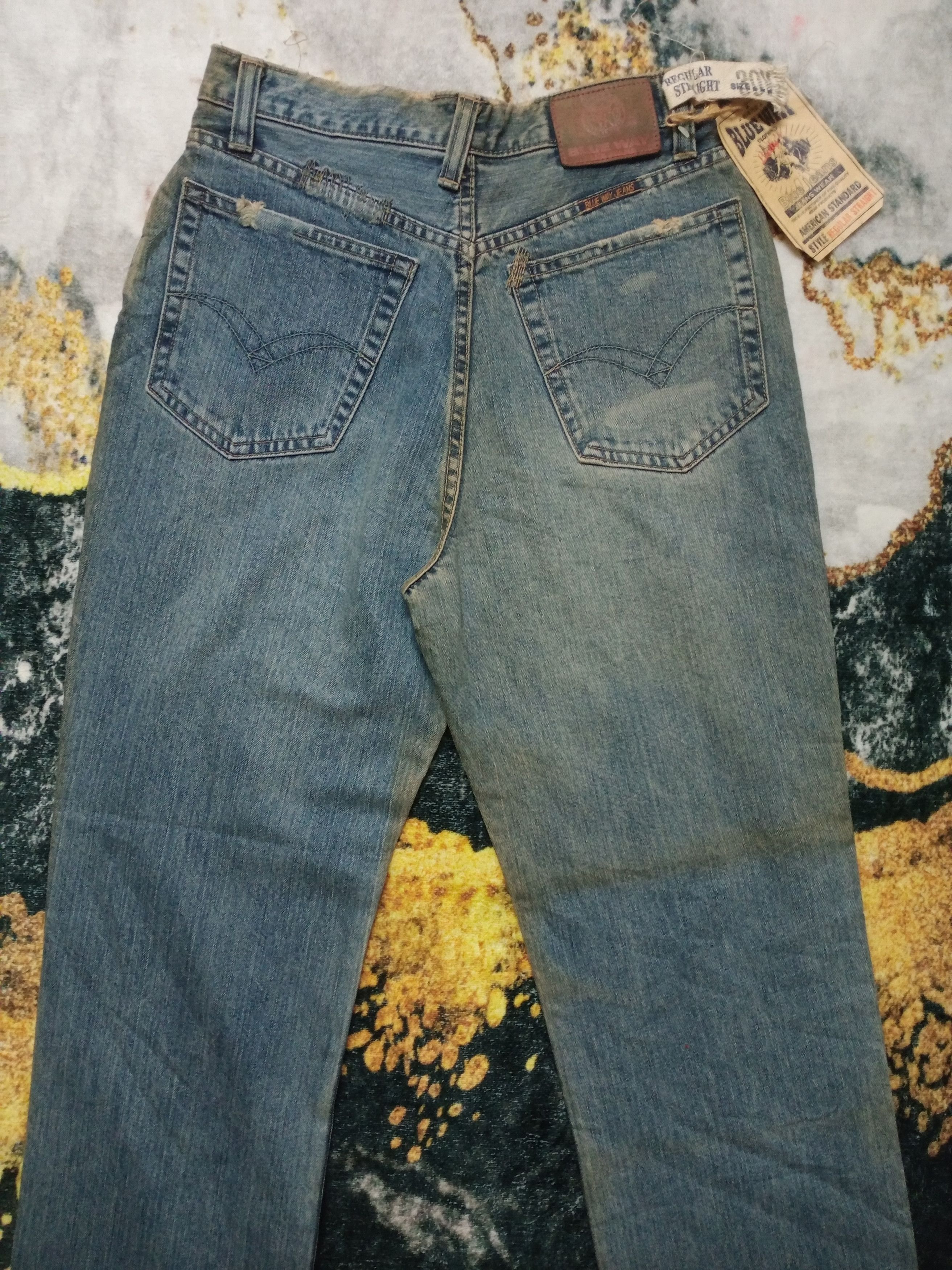 If Six Was Nine × Japanese Brand × Vintage Rare Vintage BlueWay Distressed Denim Pants Size 28" / US 6 / IT 42 - 5 Thumbnail