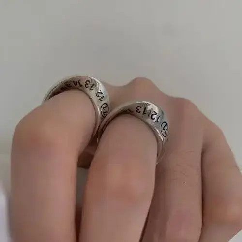 Other Distressed Twisted Design Engraved Number Ring ( size 8-10 Size ONE SIZE - 2 Thumbnail