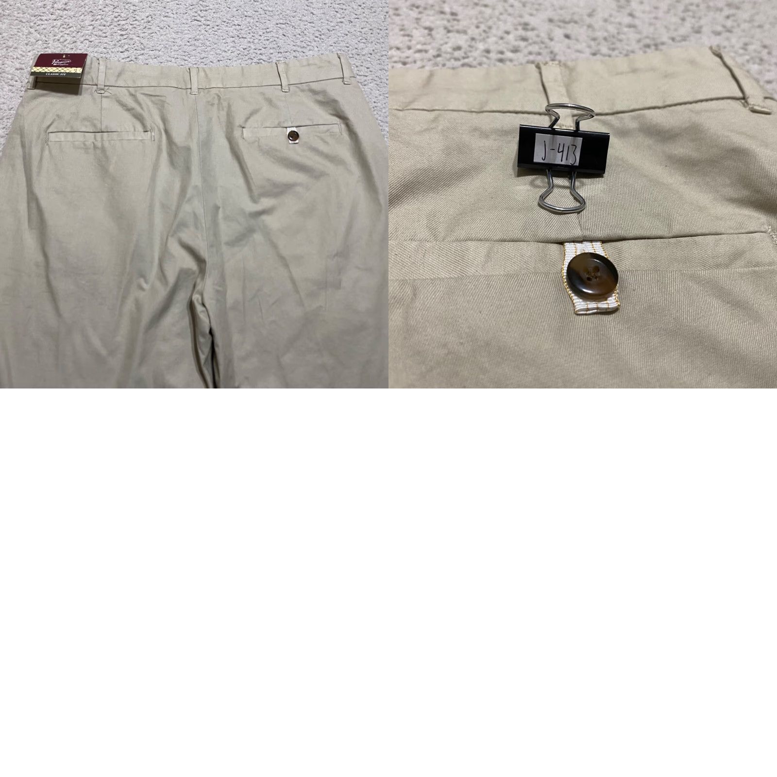 Vintage Penguin Pants Khaki Chino 34 Regular Straight Leg Beig e New with Tags Mens NWT - Flat Front Cotton Casual Pants Size US 34 / EU 50 - 9 Thumbnail