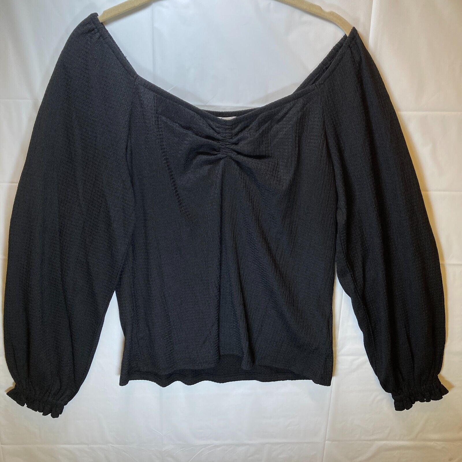 Michael Kors Michael Kors Women's Rouched Puff Sleeve Top Petite Large Size L / US 10 / IT 46 - 10 Thumbnail