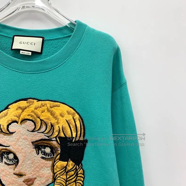 Gucci gucci Lake blue flower fairy embroidered cotton round-neck Size XXS / US 00 / IT 34 - 3 Thumbnail