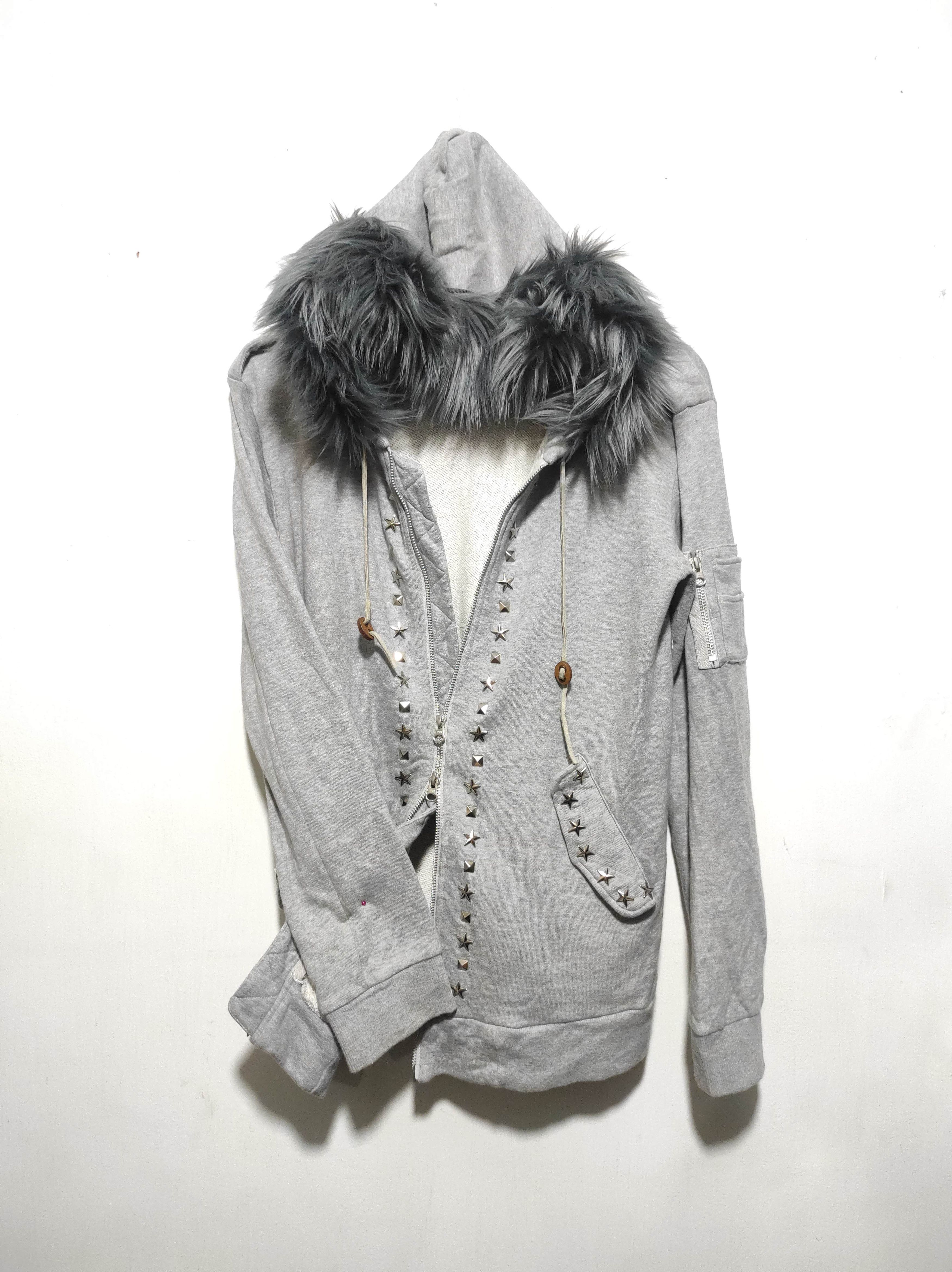 KEITAMARUYAMA Keita Maruyama Studded double Zip Fur Hoodie LGB i6w9 style Size US S / EU 44-46 / 1 - 2 Thumbnail