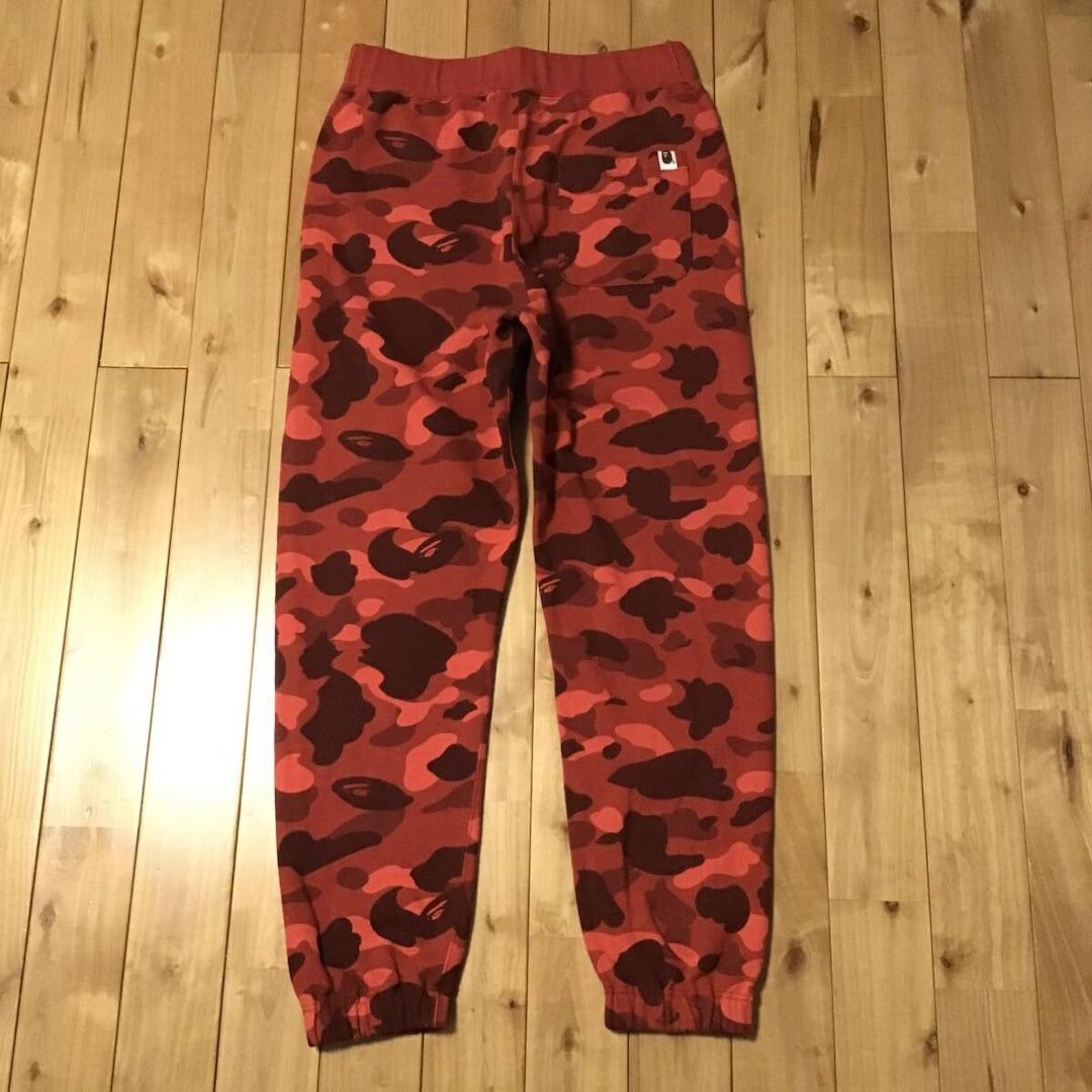 Bape BAPE Red camo sweat pants a bathing ape ★size S Size US 30 / EU 46 - 2 Thumbnail