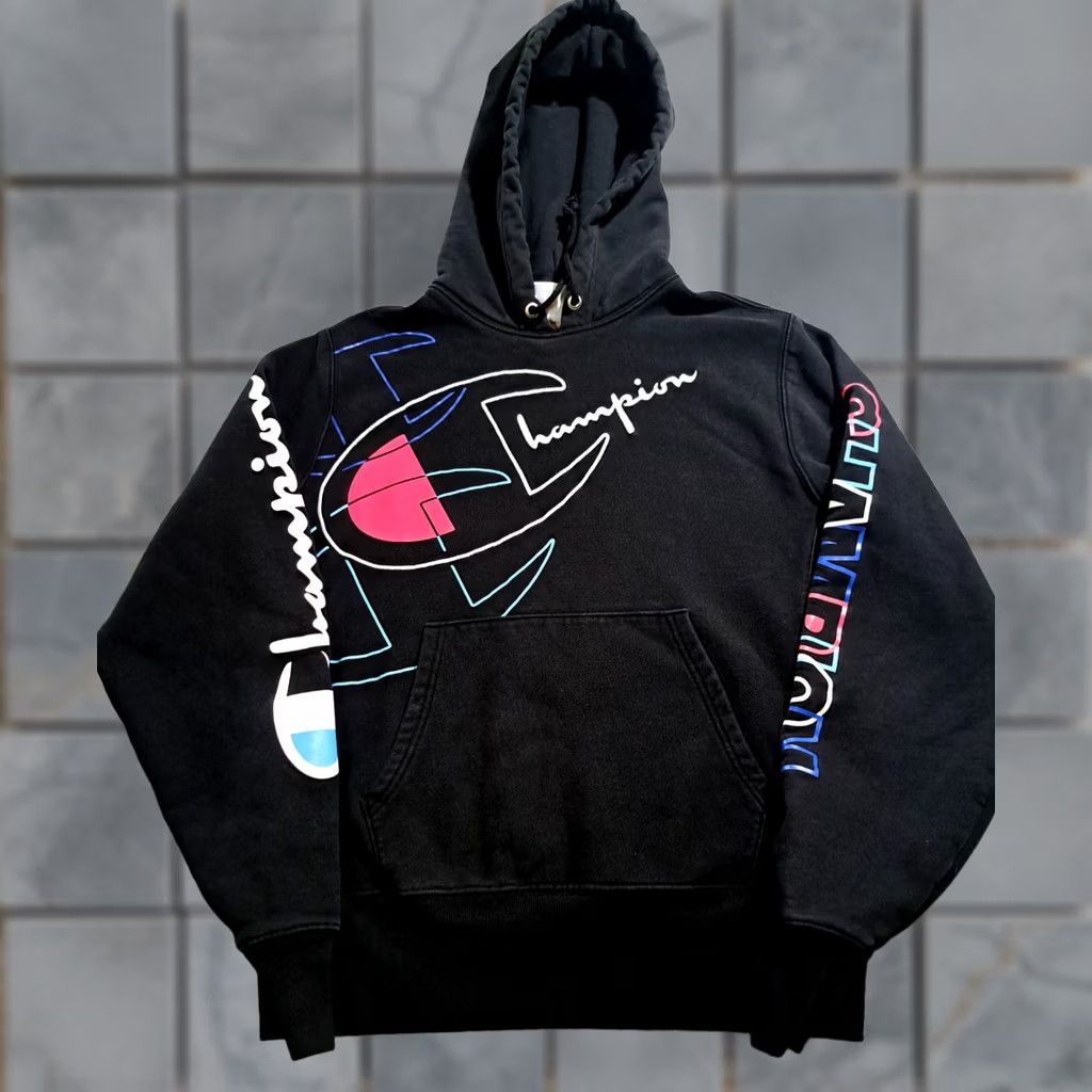 Champion × Supreme Supreme x Champion Label Hoodie Black FW16