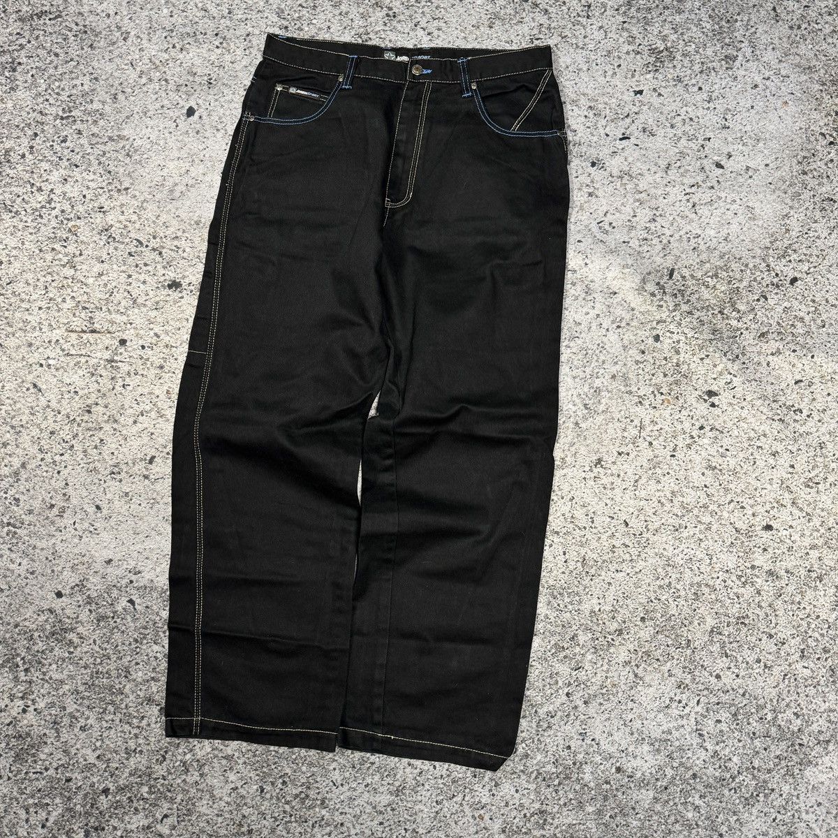 Vintage Y2K Jordin Black Wide Baggy Skater Jeans ERD Grunge Jnco Size US 35 - 7 Thumbnail