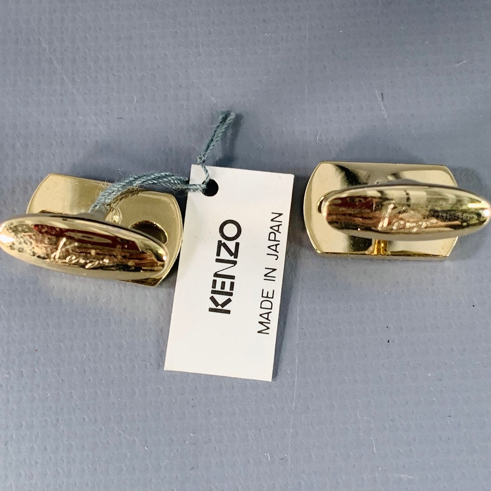 Kenzo KENZO Gold Engraved Monogram Metal Cuff Links Size ONE SIZE - 4 Thumbnail
