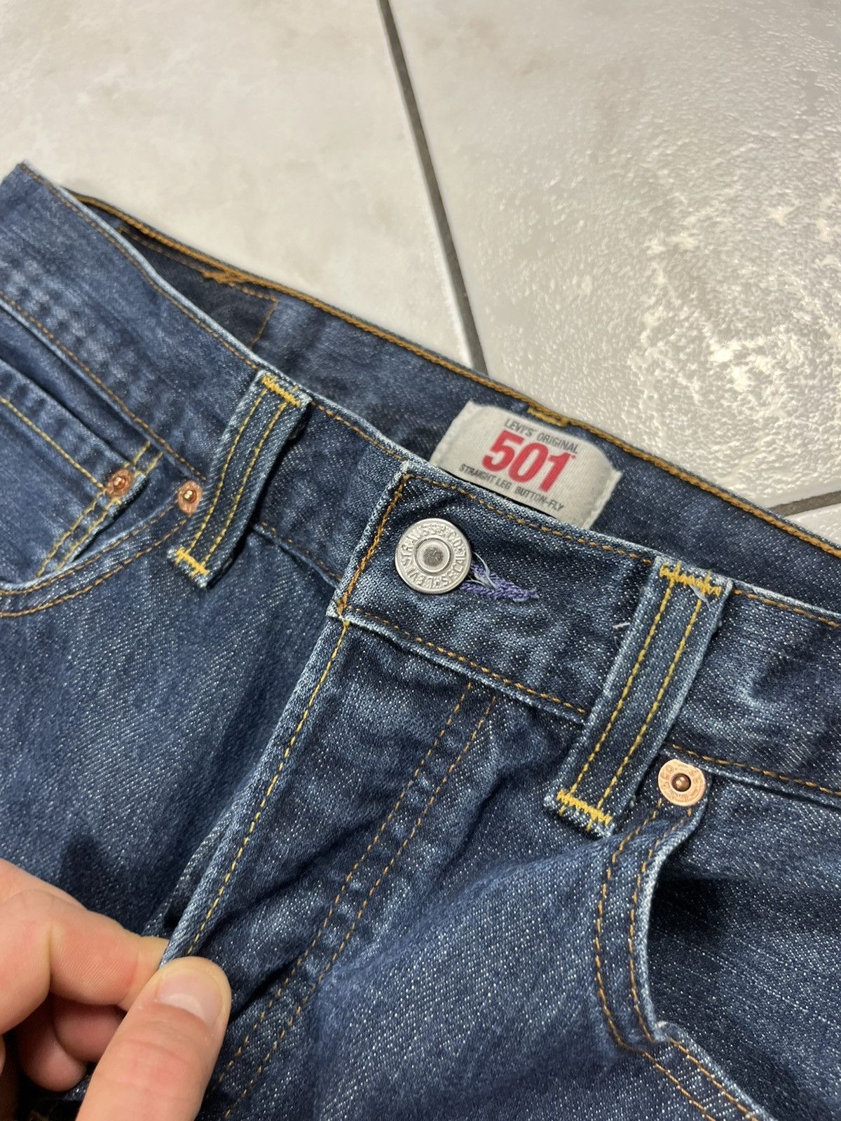 Levi's × Levi's Vintage Clothing × Vintage Vintage Levi’s 501 navy denim jeans pants regular straight Size US 33 - 11 Thumbnail