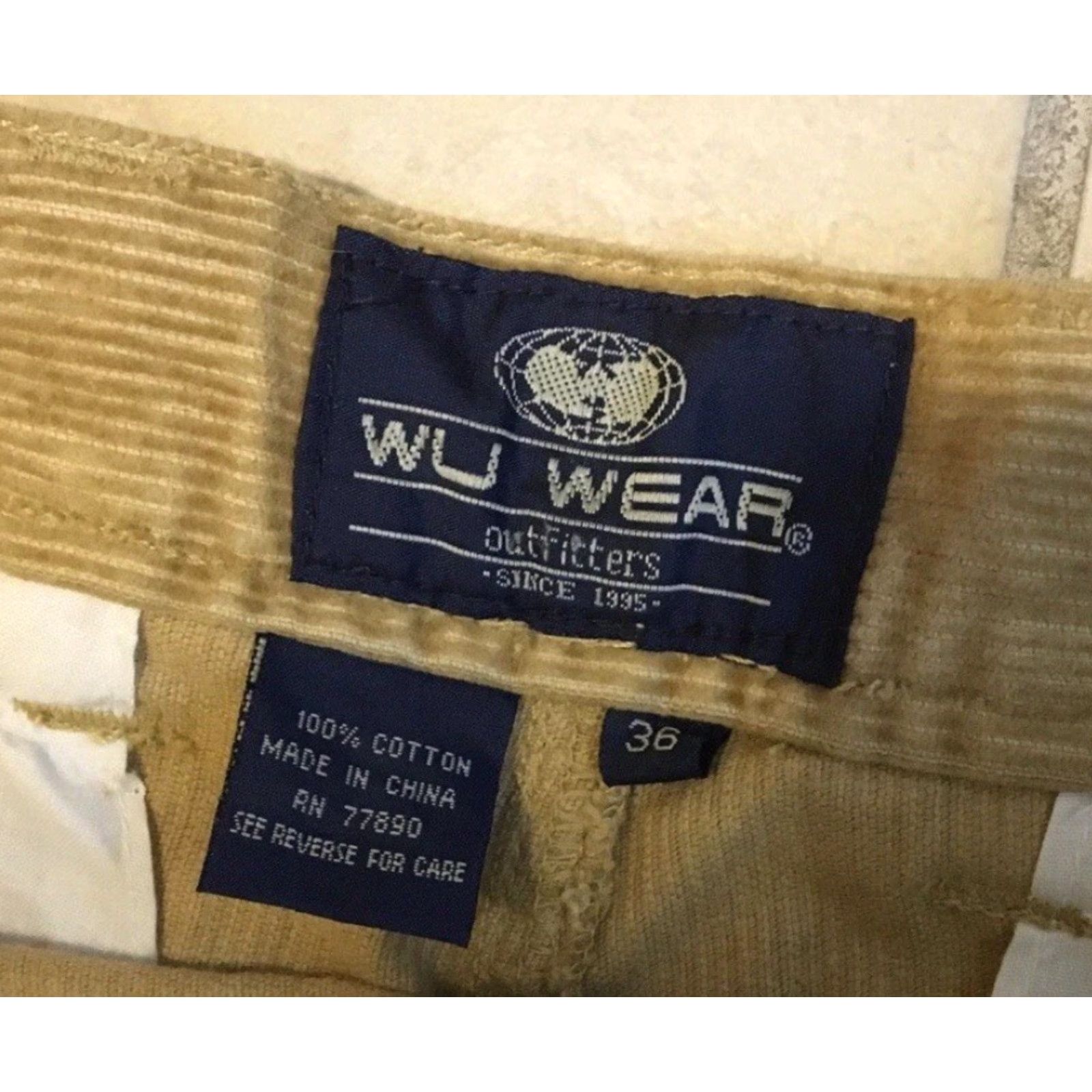JNCO VINTAGE Wu Wear Corduroy Cargo Pants 36 Baggy Jeans Men Beige 90s NYC Rap Hip Hop Distressed Baggy Pockets Size US 36 / EU 52 - 5 Thumbnail