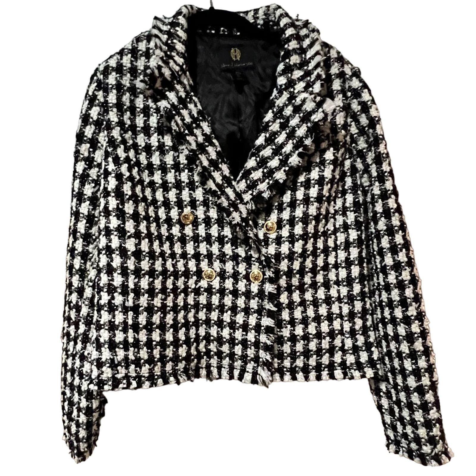 House of Harlow House of Harlow 1960 Tweed Chanel Style Blazer Jacket Large Size L / US 10 / IT 46 - 1 Thumbnail
