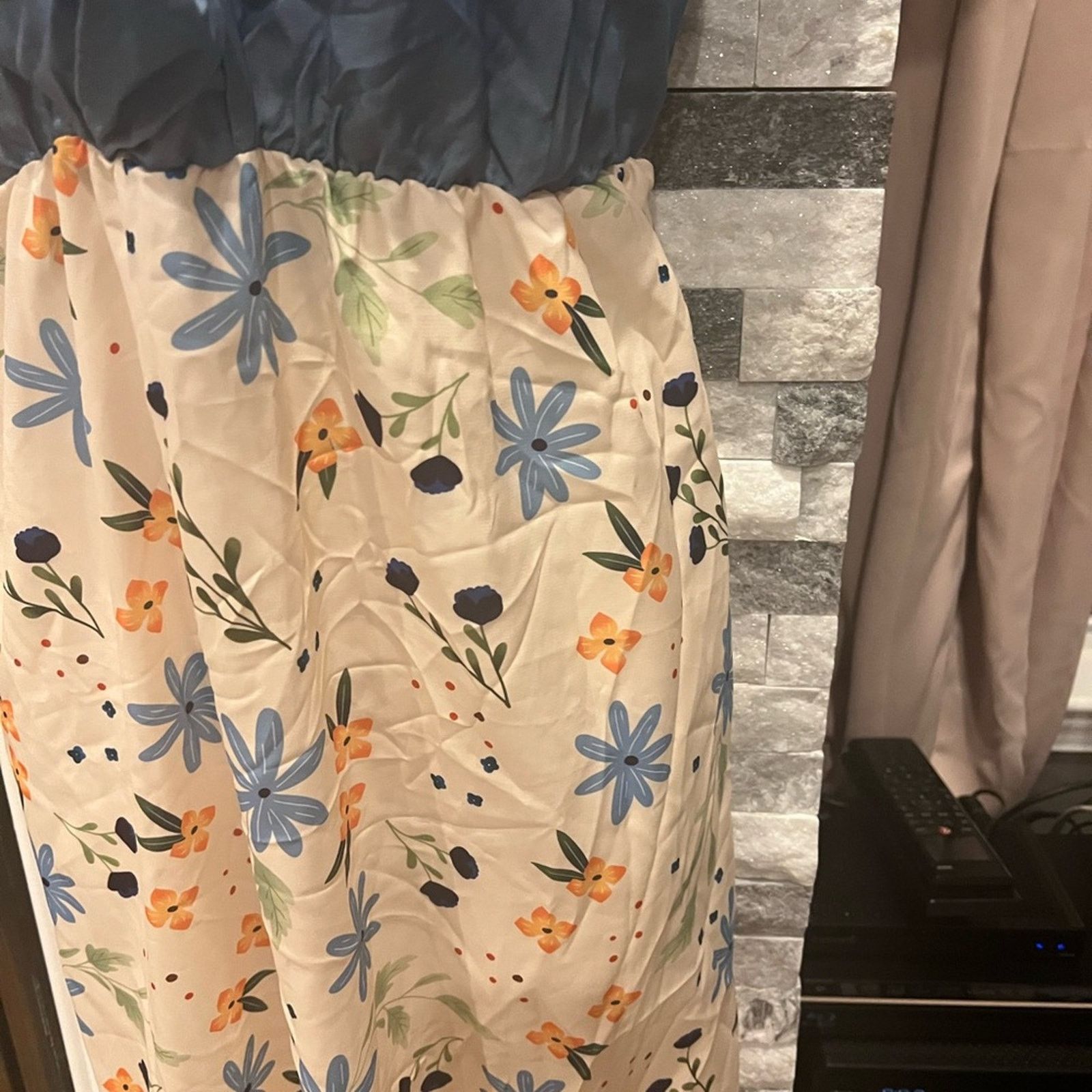 & Other Stories Chicmatchy Blue & Cream Floral Maxi Dress | Size Small Size 28" / US 6 / IT 42 - 7 Thumbnail
