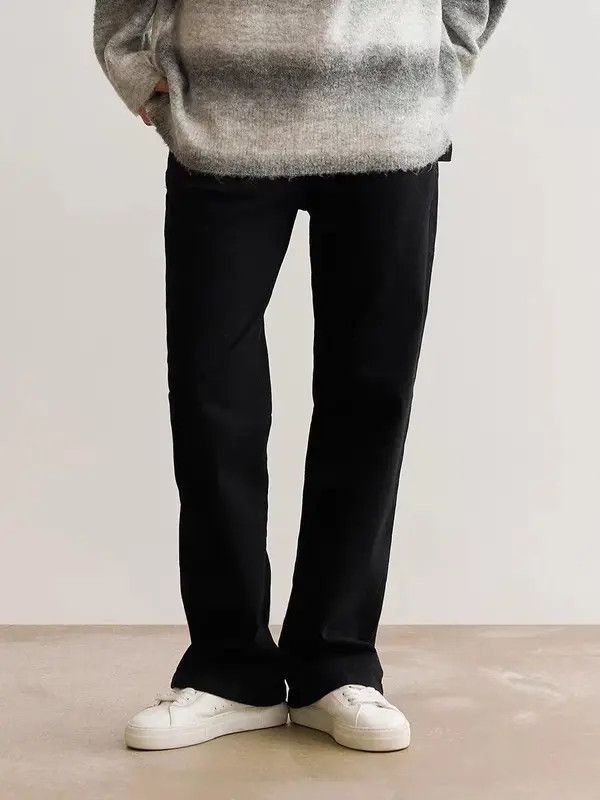 Japanese Brand VIBE Black micro-elastic simple micro-flare baggy jeans Size US 30 / EU 46 - 5 Thumbnail