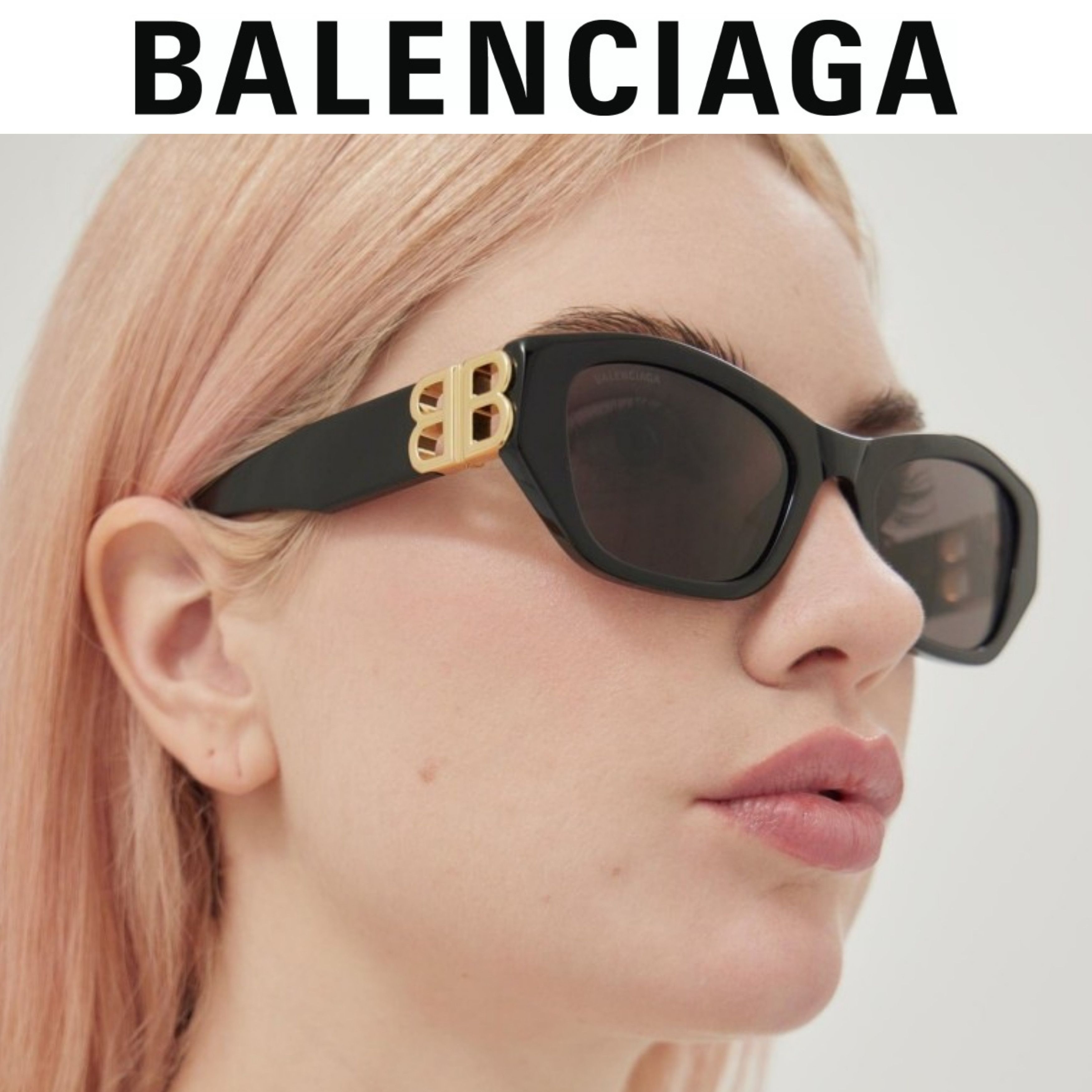 image of Balenciaga Bb0311Sk Sunglasses Dyansty in Black, Women's
