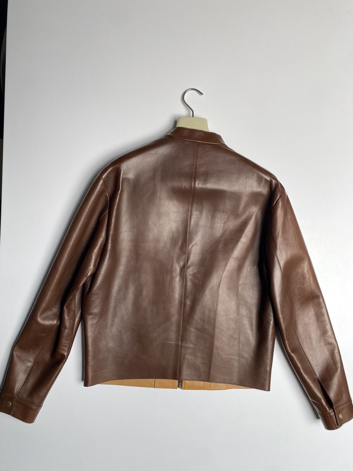 Prada PRADA DOUBLE LAYER LAMB LEATHER BLOUSON Size US M / EU 48-50 / 2 - 4 Thumbnail