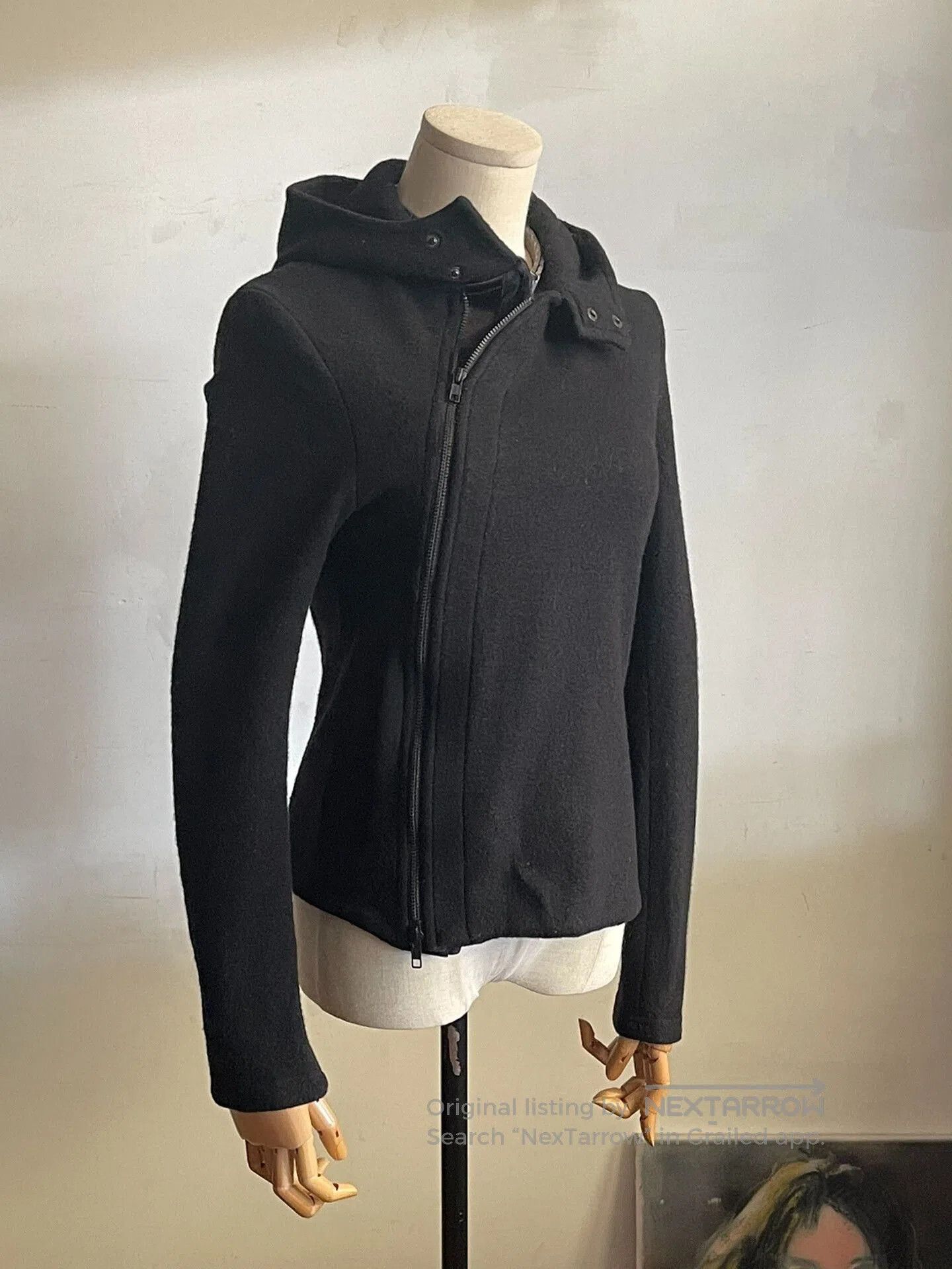 Ann Demeulemeester Ann Demeulemeester Black Wool Hoodie. Size XS / US 0-2 / IT 36-38 - 4 Thumbnail