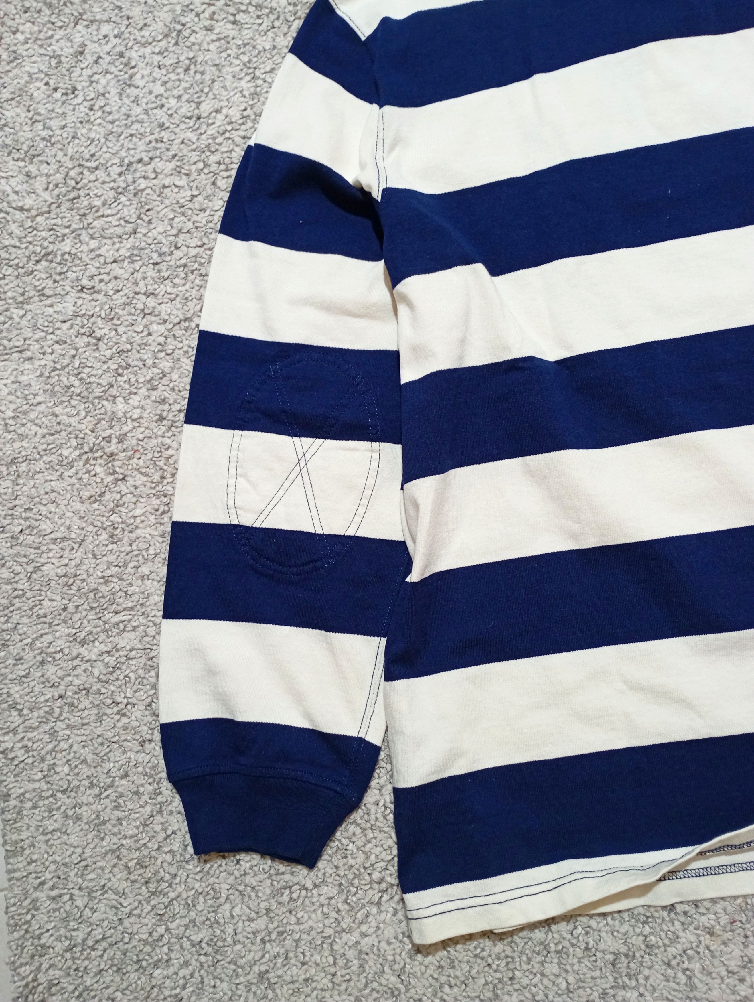 Polo Ralph Lauren Vintage Polo Ralph Lauren Striped Boxy Rugby Hooded Shirt Size US XXL / EU 58 / 5 - 15 Thumbnail