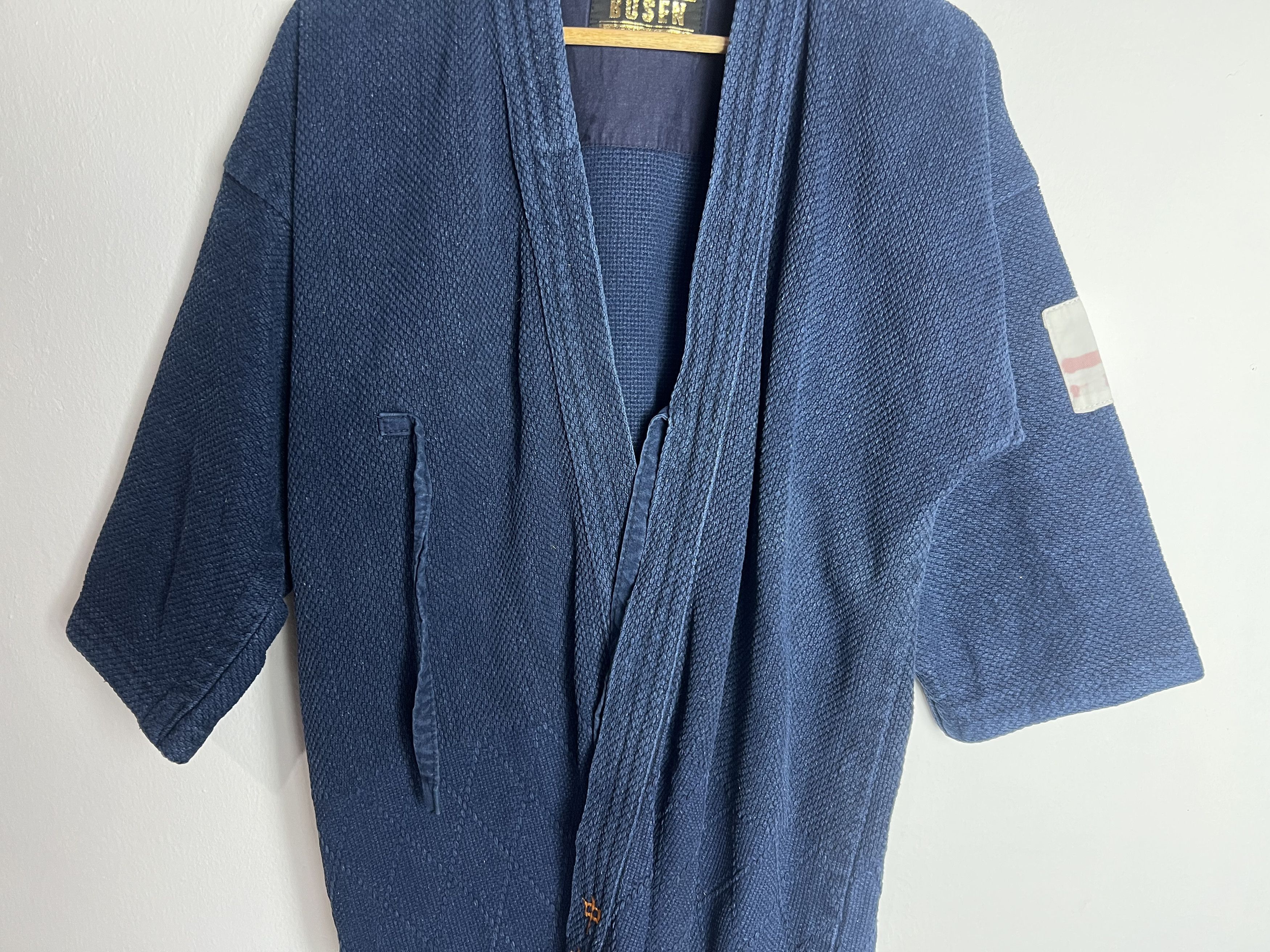 Japanese Brand Vintage Kendo Busen Dyed Indigo Kimono Size US L / EU 52-54 / 3 - 3 Thumbnail