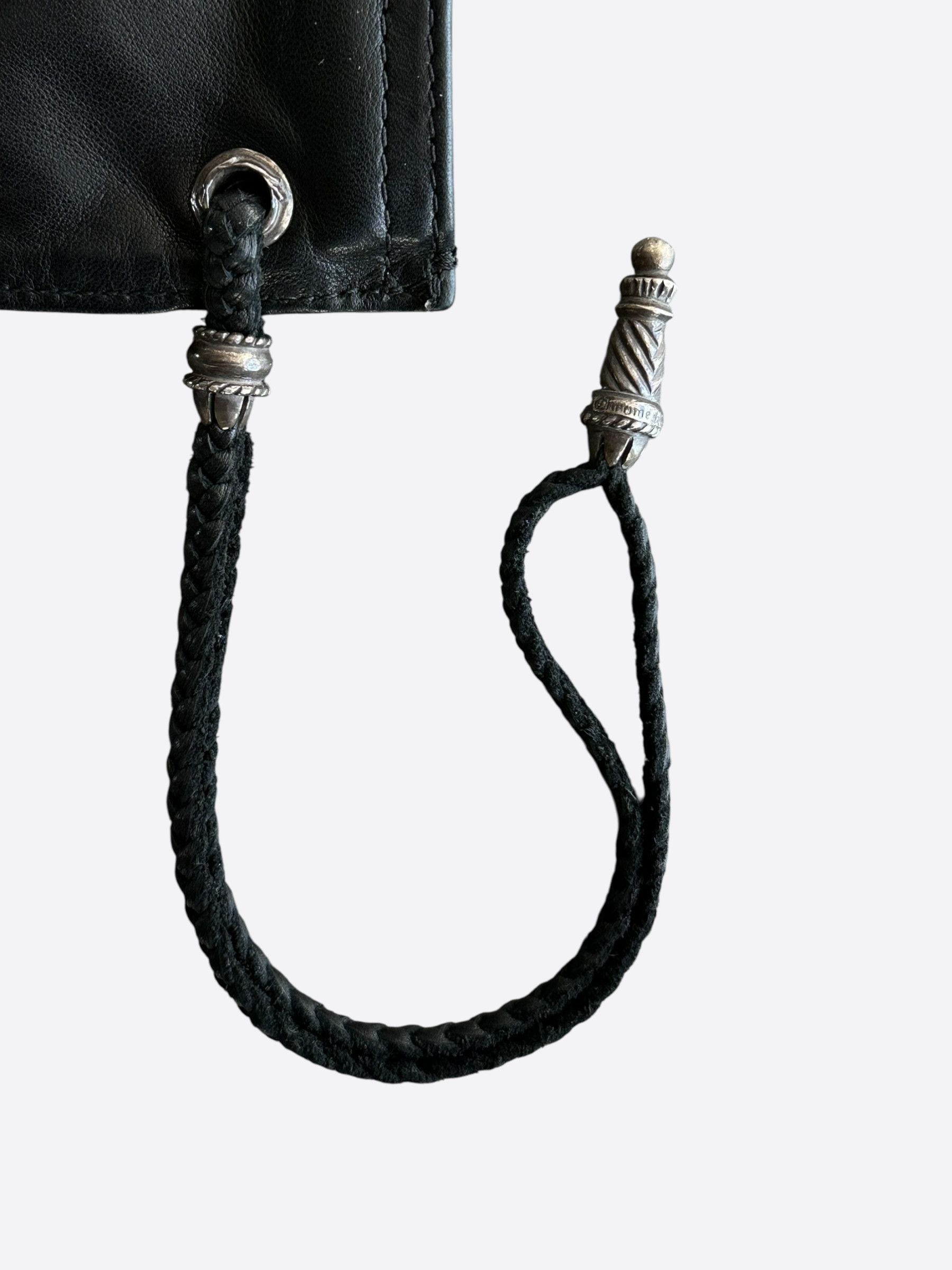 Chrome Hearts Chrome Hearts Black Fleur Leather Pouch Size ONE SIZE - 4 Thumbnail