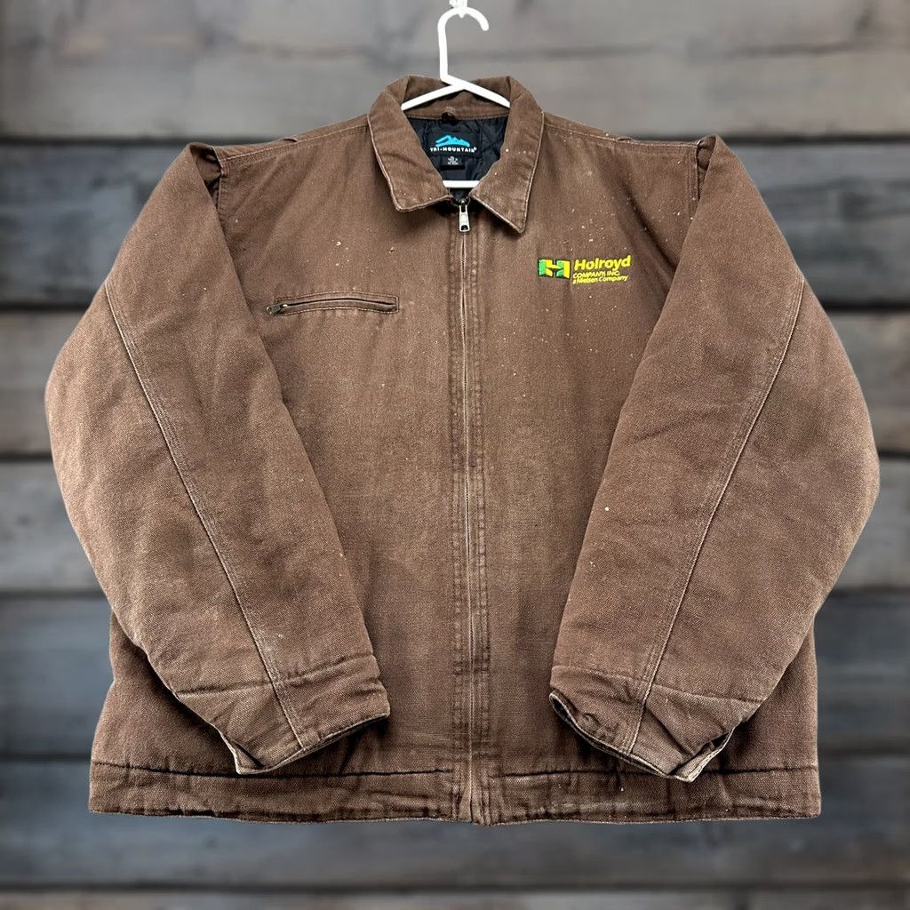 Vintage VINTAGE Tri Mountain Jacket Mens XL Brown Bomber Canvas Detroit Style Workwear Size US XL / EU 56 / 4 - 1 Thumbnail
