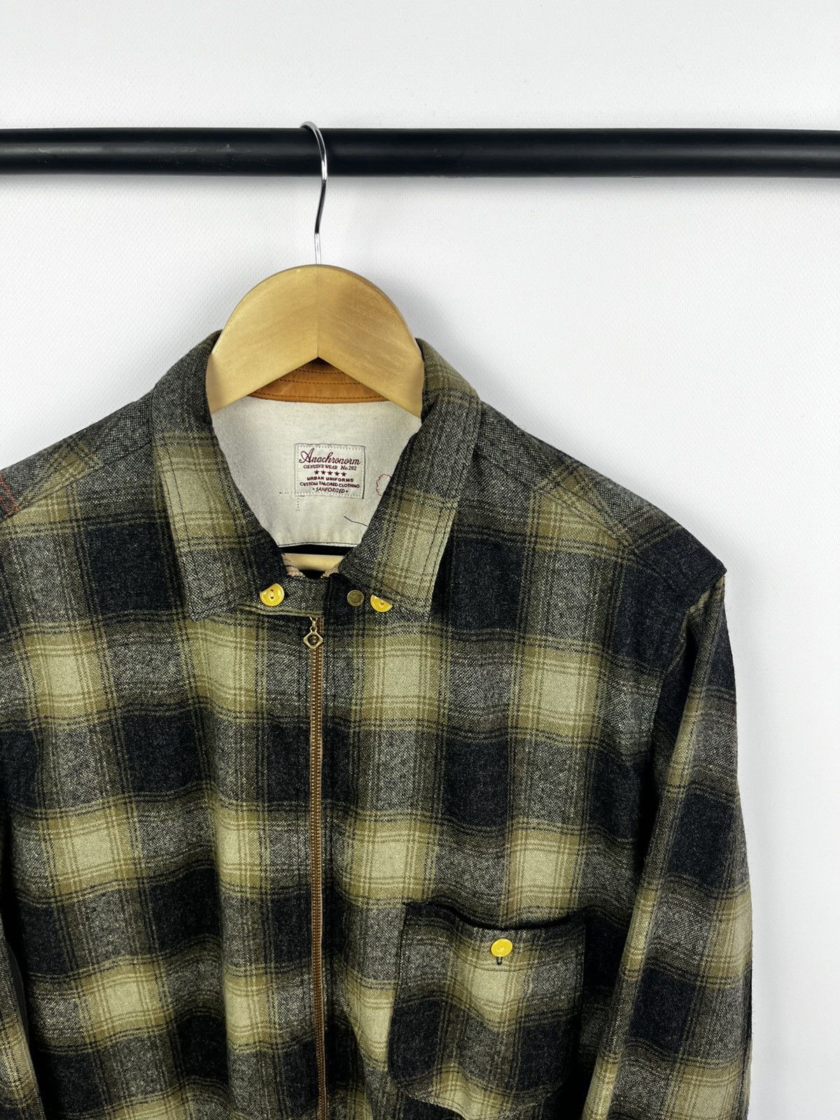 ANACHRONORM ANACHRONORM flannel leather shirt size m made japan Size US M / EU 48-50 / 2 - 2 Thumbnail