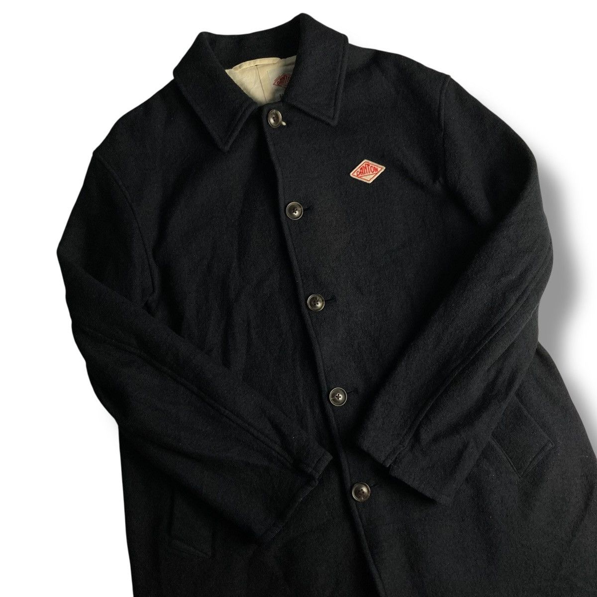 Danton 🇯🇵 DANTON VETEMENTS DE TRAVAIL BUTTON UP WOOL LONG JACKET Size US L / EU 52-54 / 3 - 6 Thumbnail